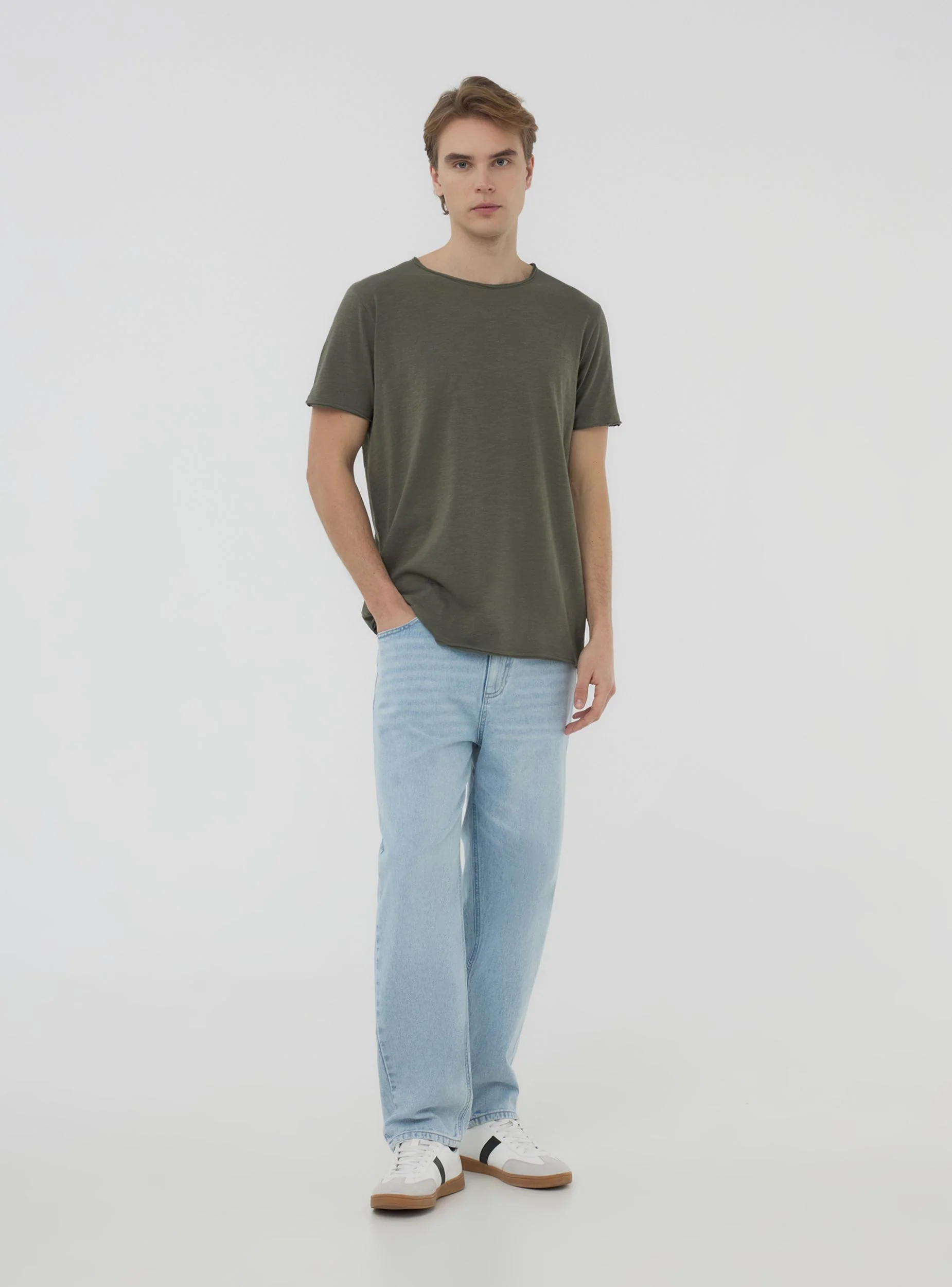 T-shirt taglio vivo tessuto fiammato - Image 3