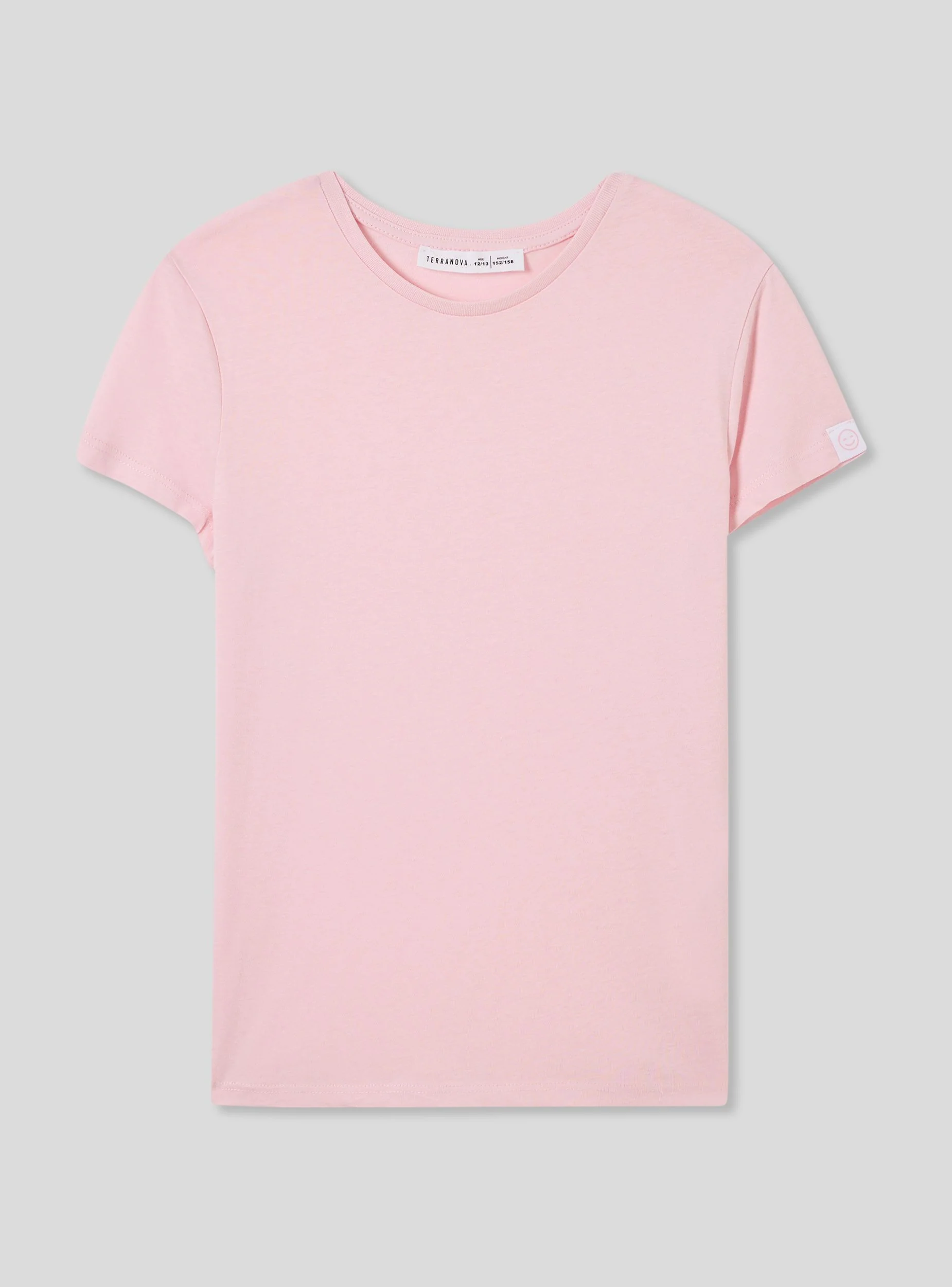 T-shirt tinta unita con etichetta sulla manica - Image 5