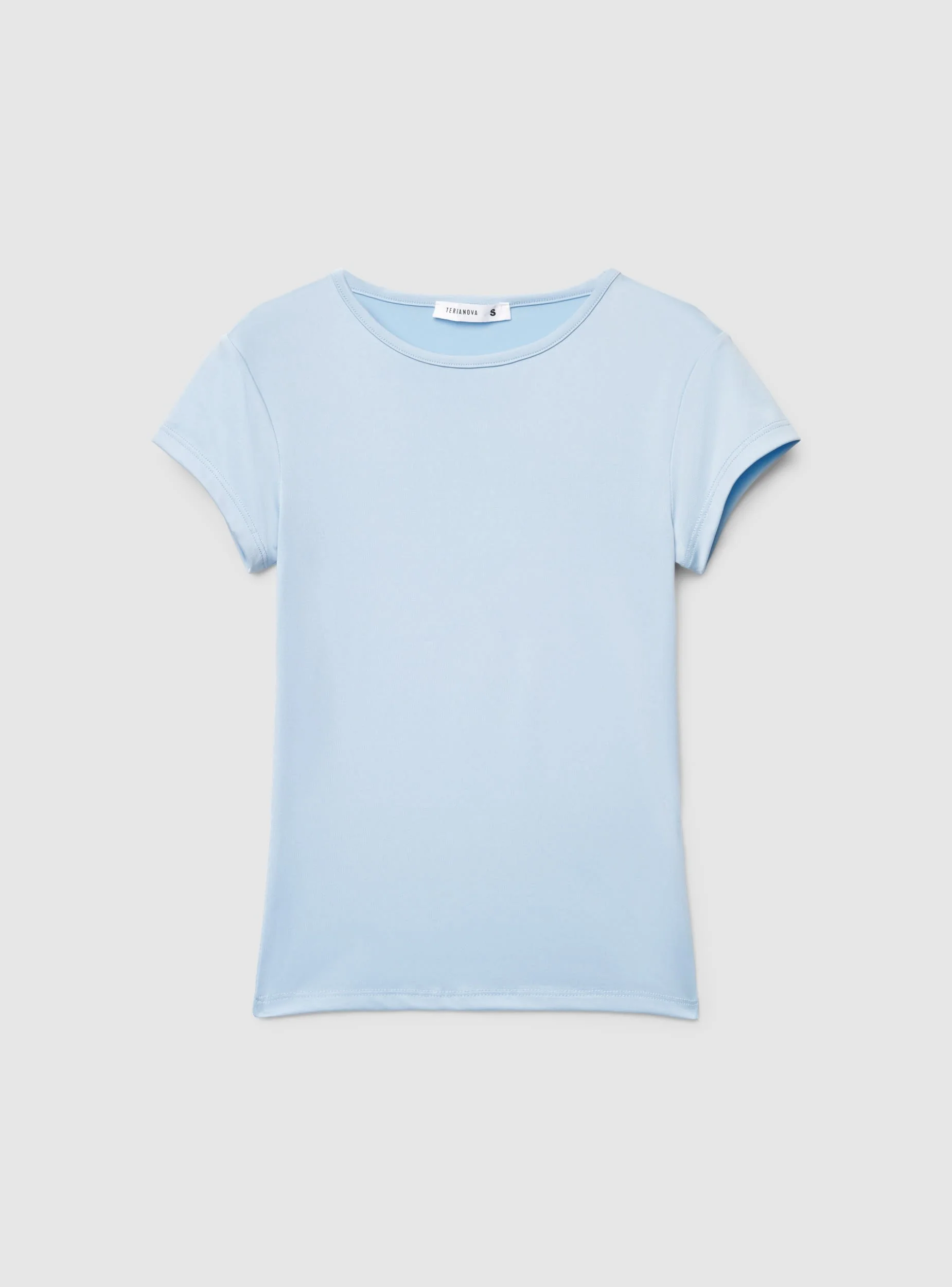 T-shirt tinta unita elasticizzata - Image 5