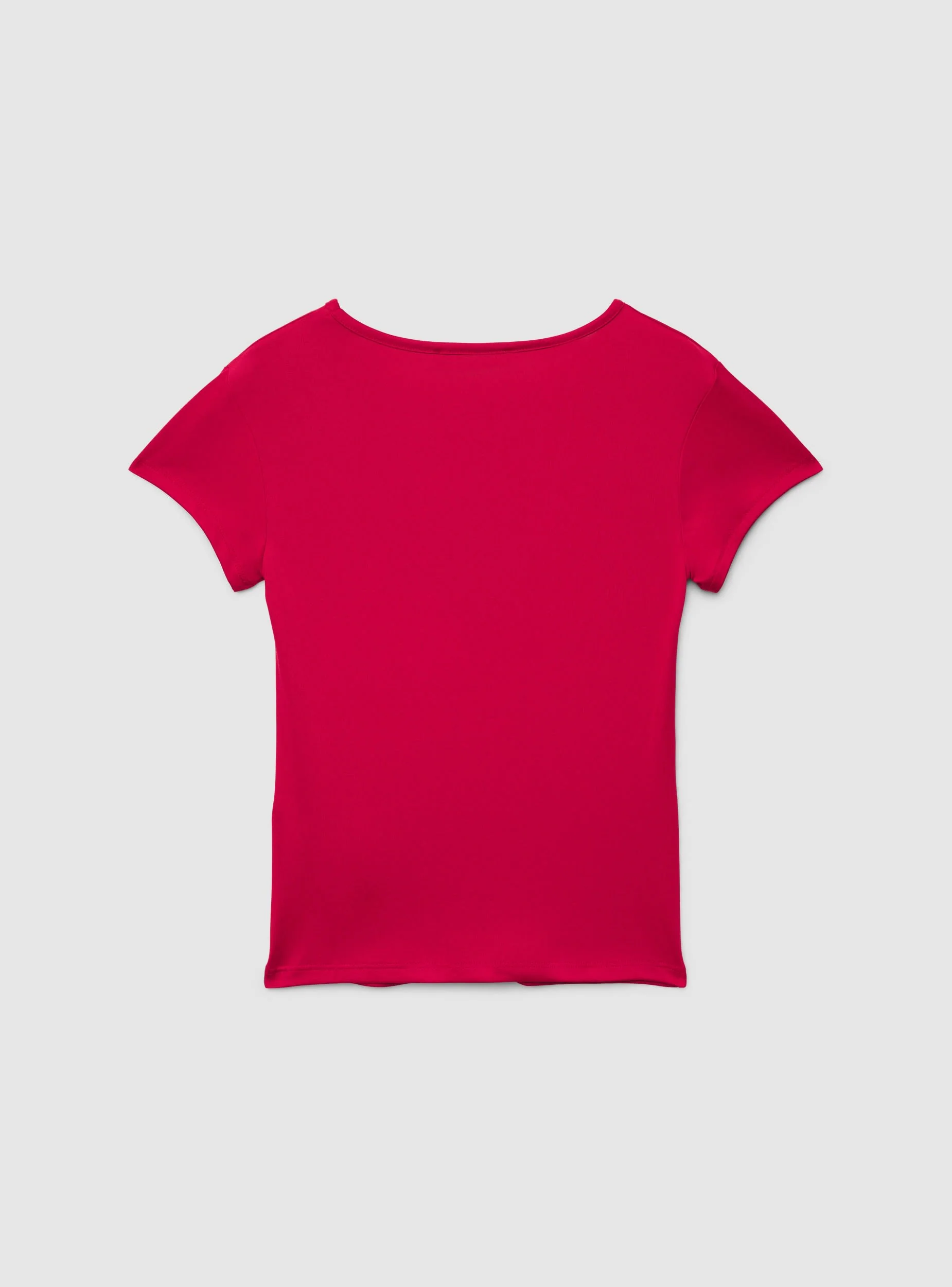 T-shirt tinta unita elasticizzata - Image 6