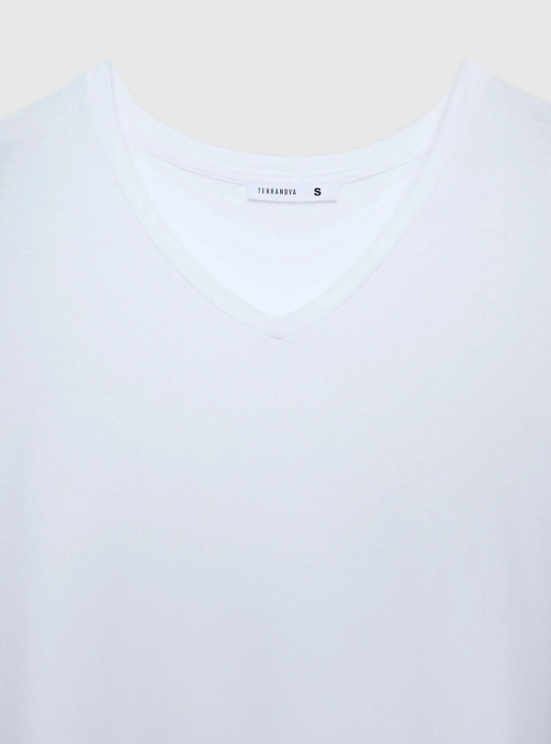 T-shirt tinta unita scollo a V - Image 7