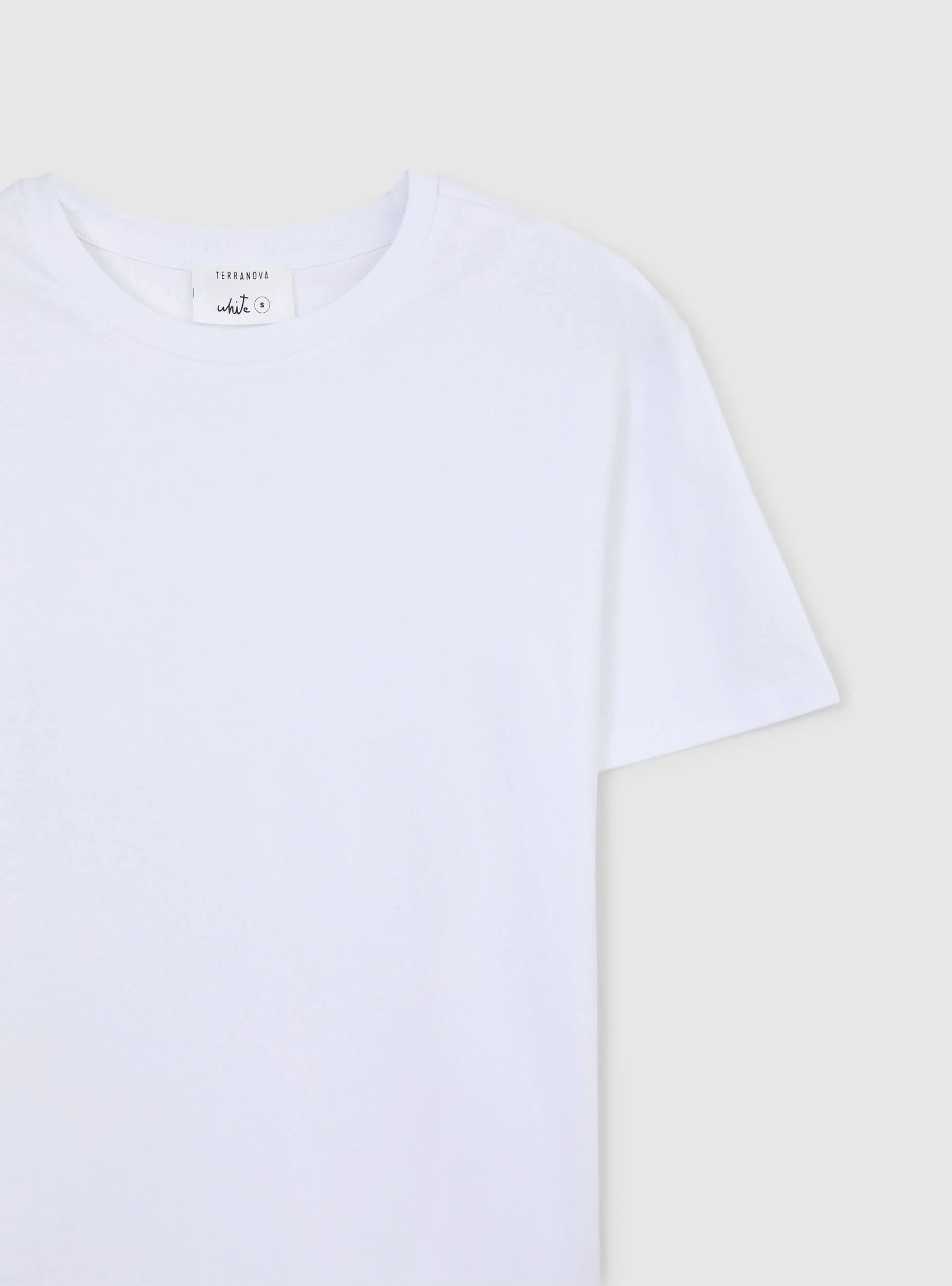 T-shirt White tinta unita - Image 3