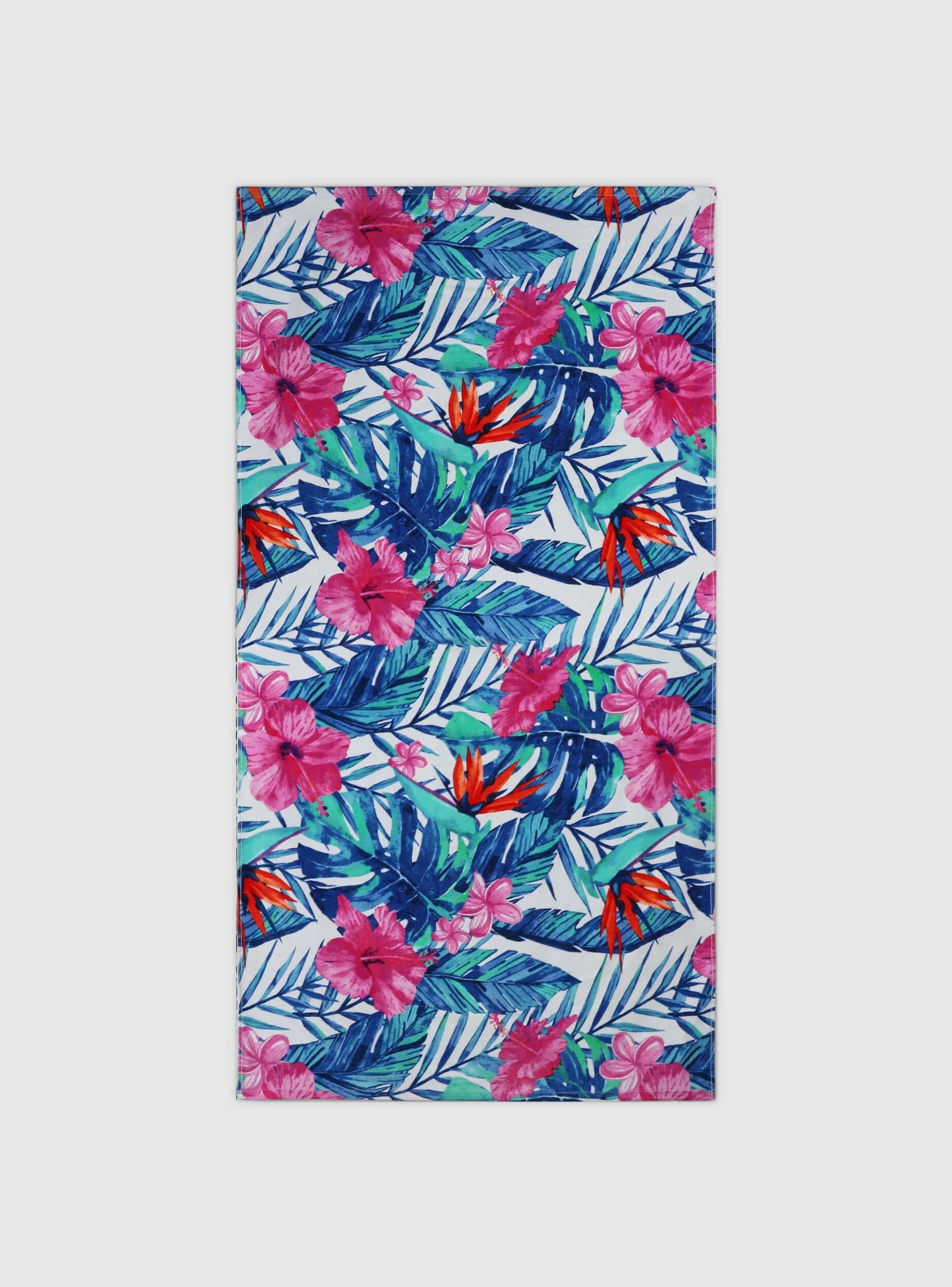 Telo mare fantasia tropical con fiori colorati - Image 3