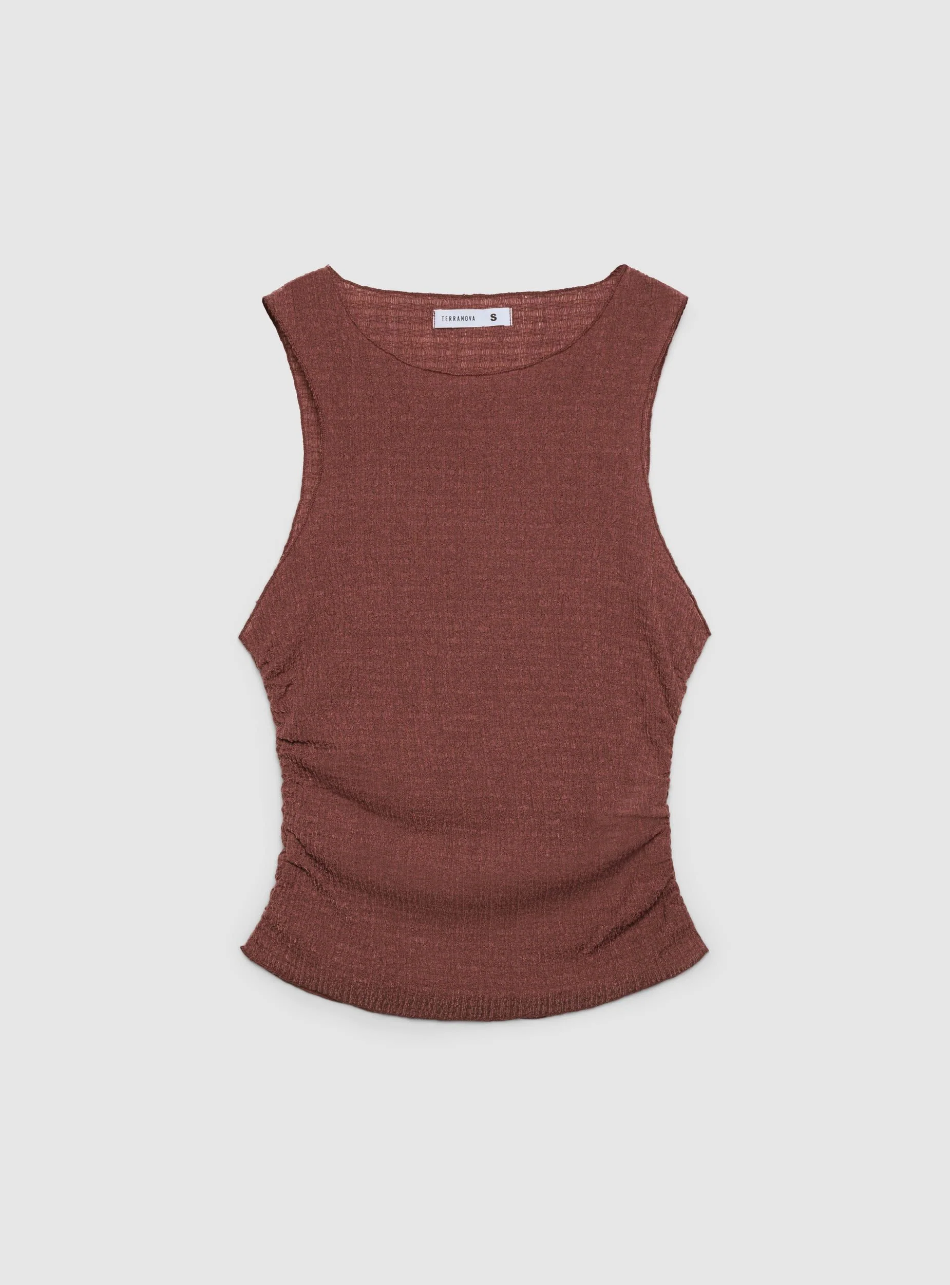 Top a costine con arricciature laterali - Image 7