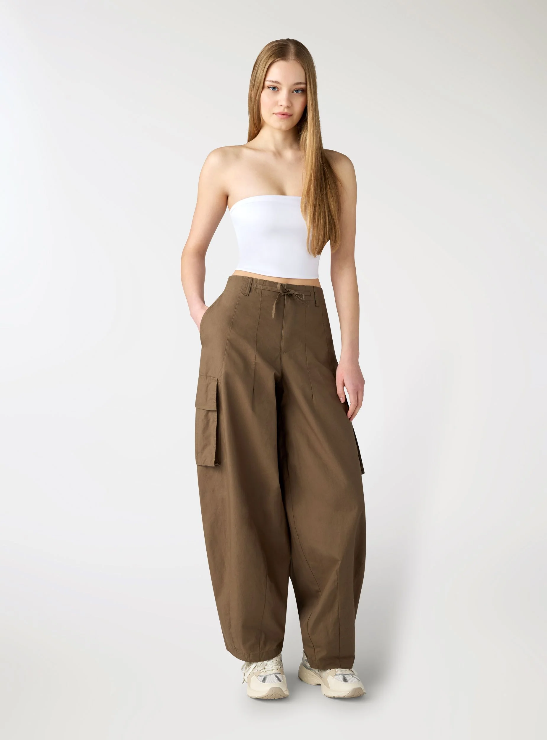 Top a fascia ultrashort tinta unita
