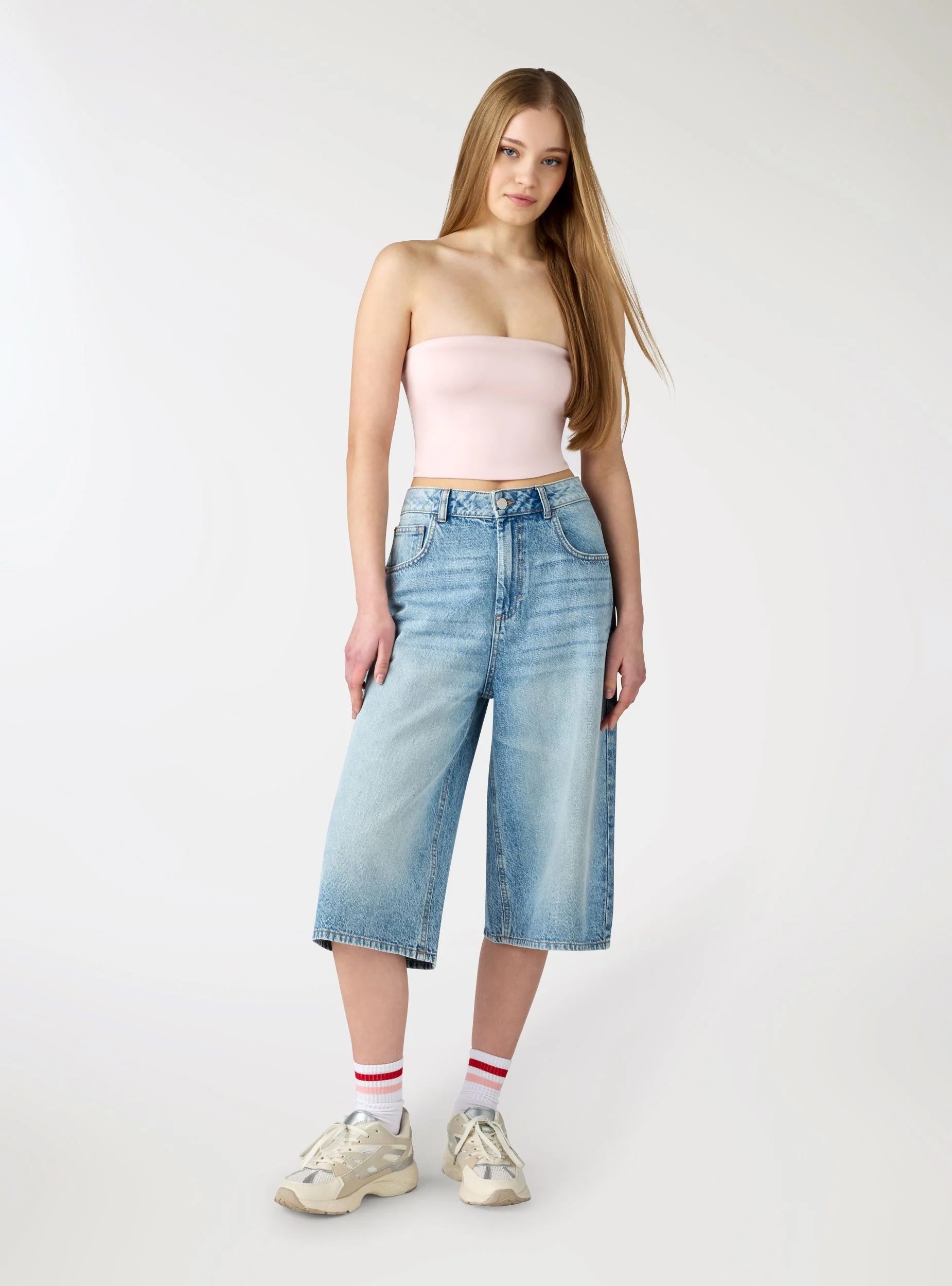 Top a fascia ultrashort tinta unita