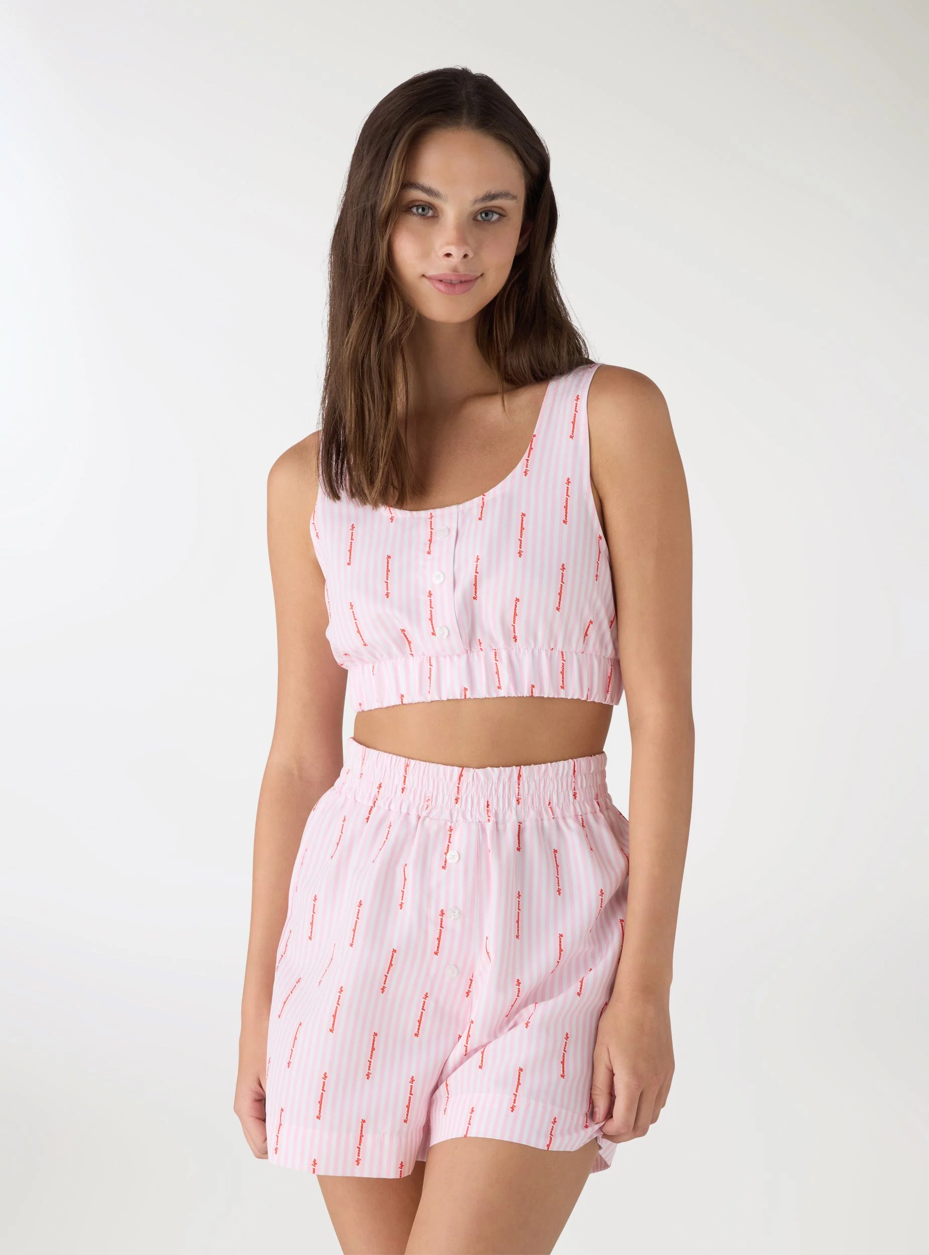 Top bra a righe con bottoni TRNPOPLAB - Image 2