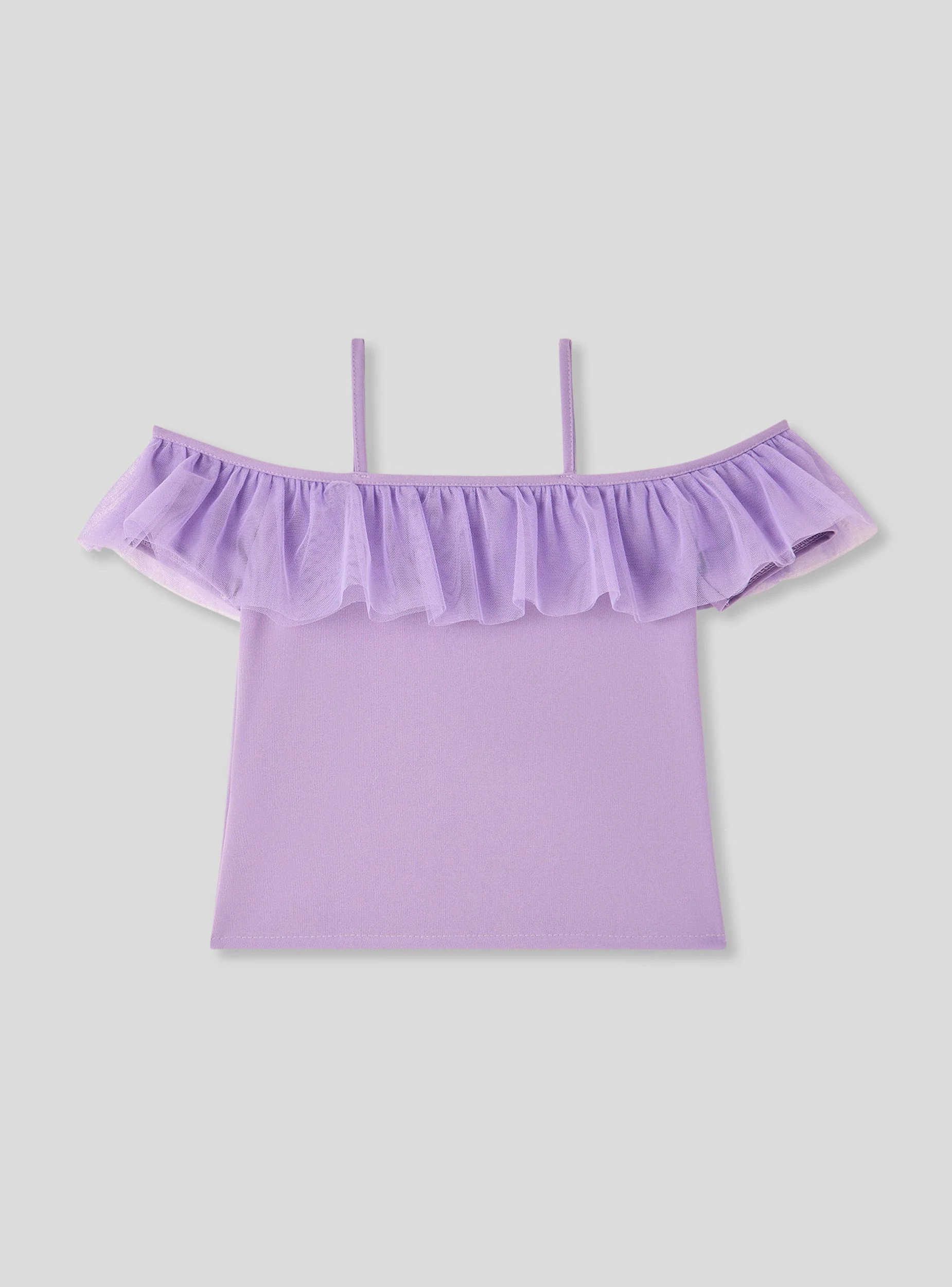 Top con balza in tulle - Image 4