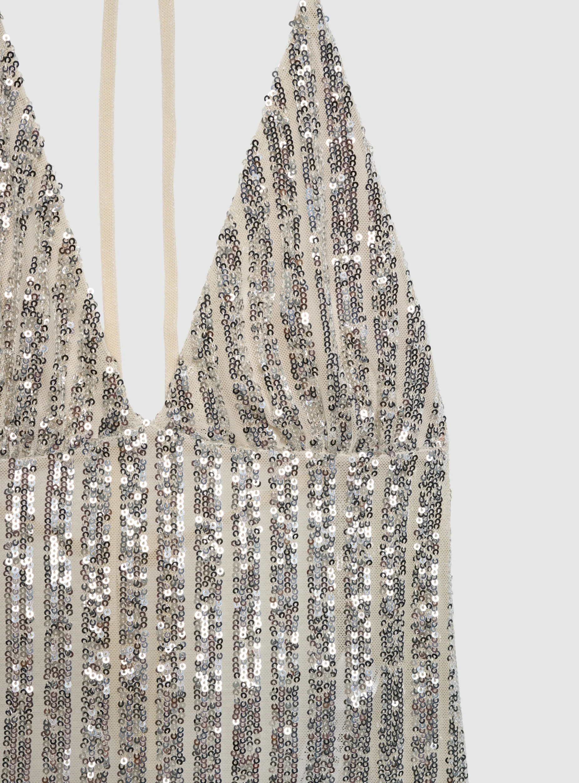 Top con paillettes e scollo profondo - Image 3