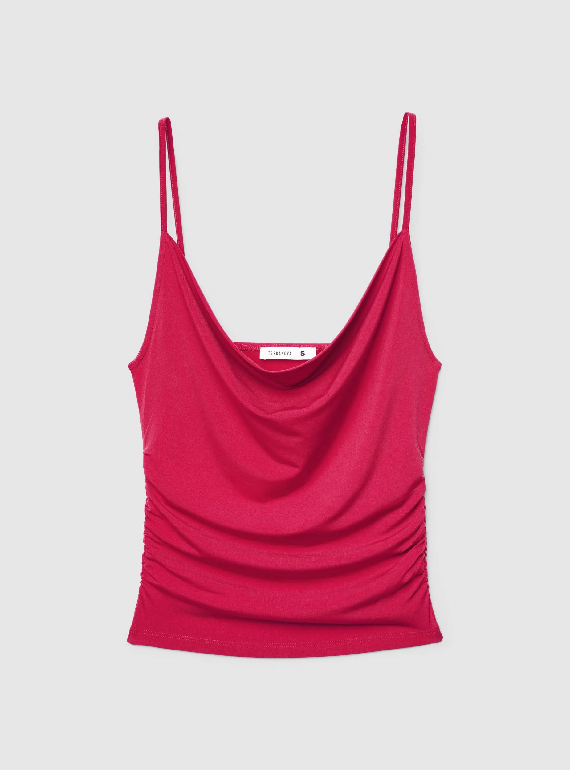 Top con scollo drappeggiato e arricciature laterali - Image 7