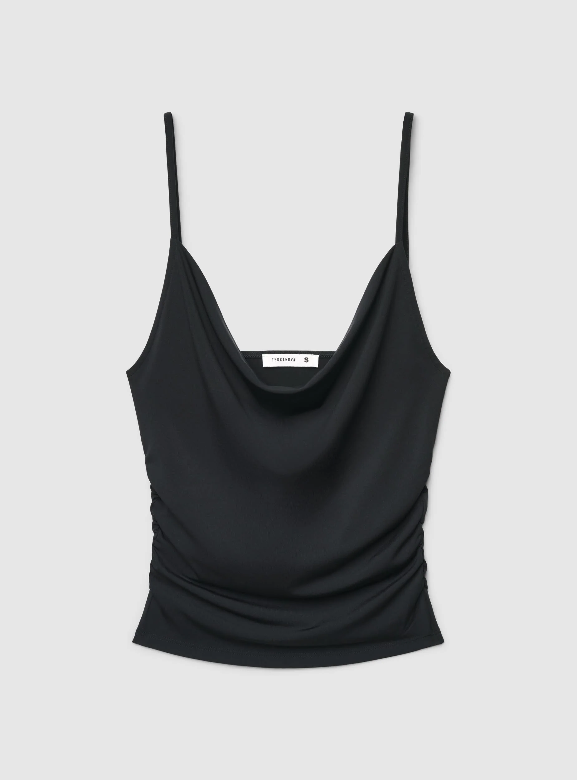 Top con scollo drappeggiato e arricciature laterali - Image 6