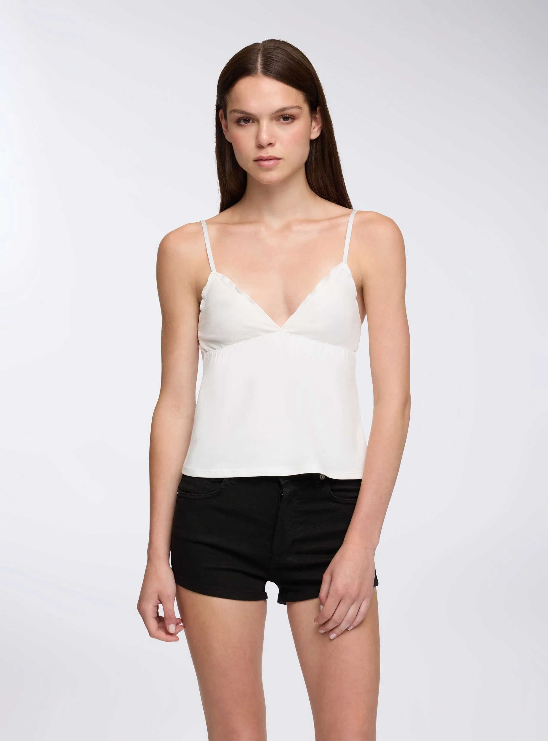 Top con spalline sottili e scollo a v - Image 2