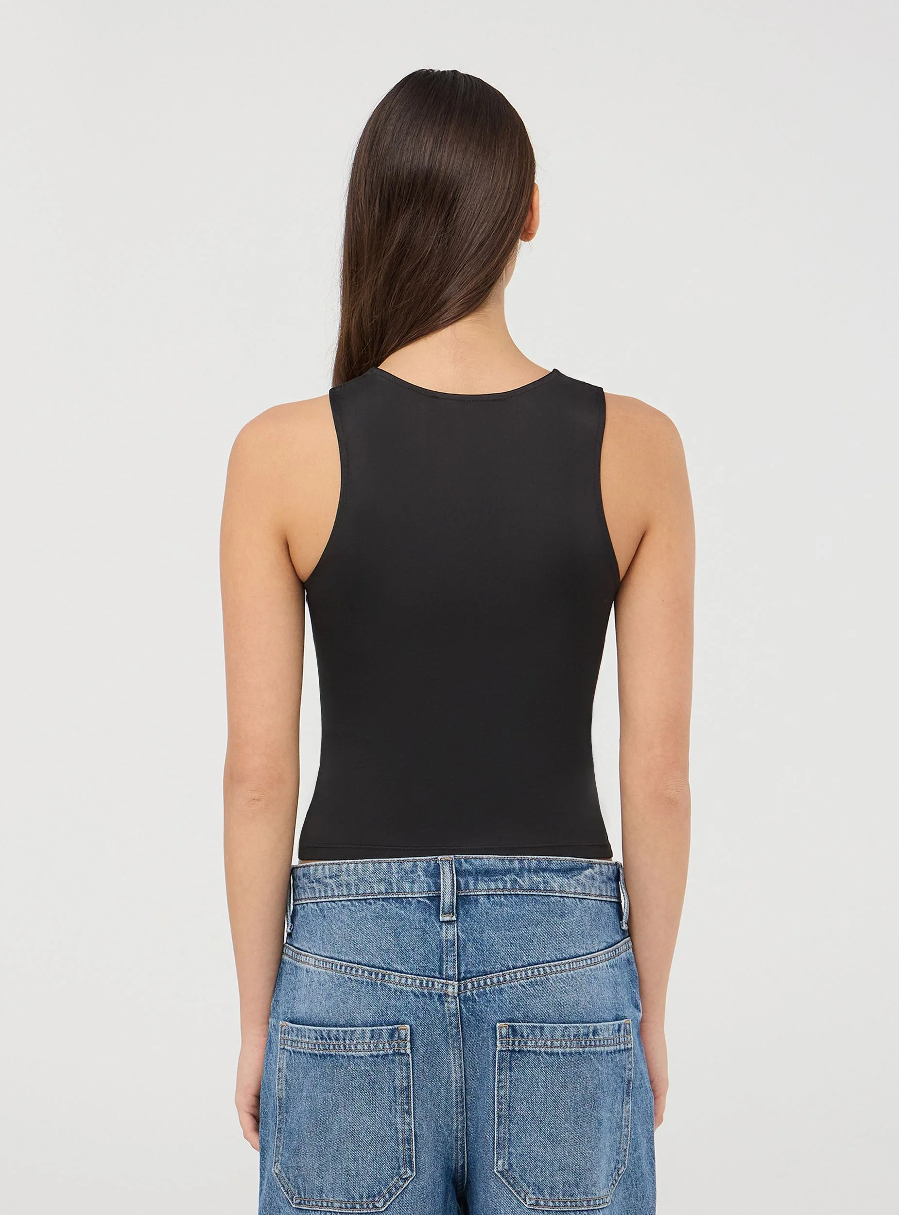 Top con strass e scollo americano - Image 2
