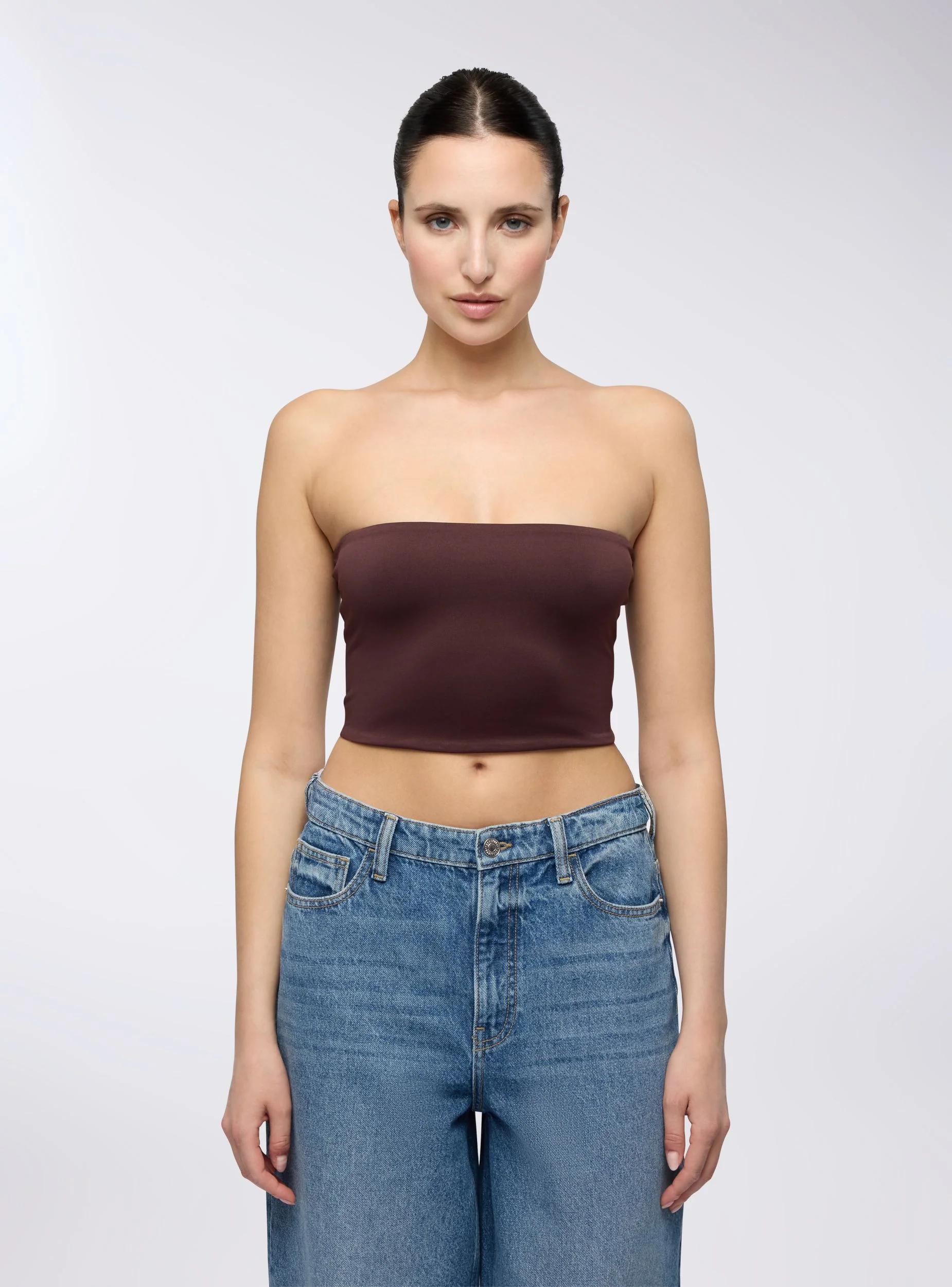 Top crop a fascia tinta unita - Image 2