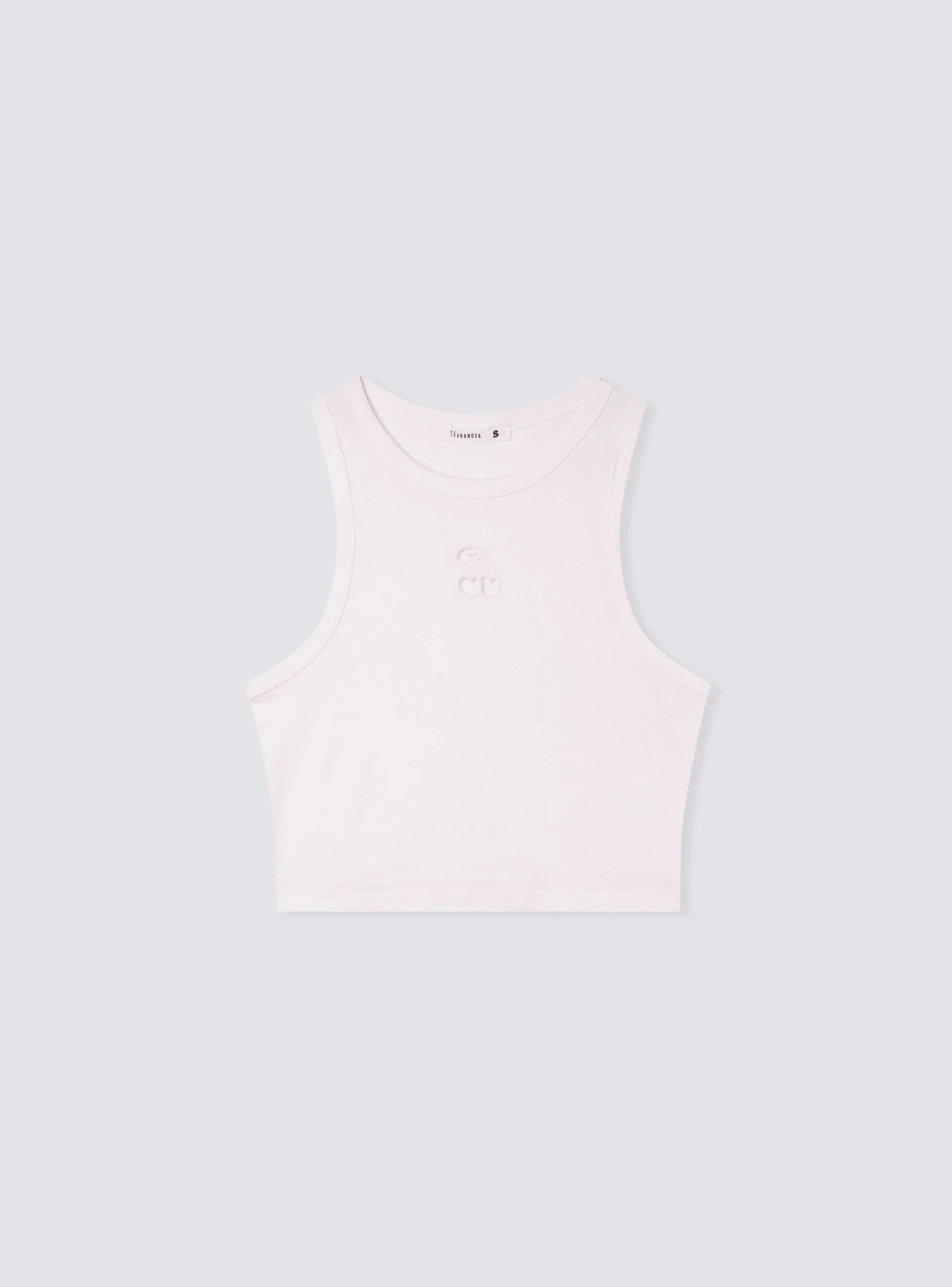 Top crop con scollo americano e ricamo cut-out - Image 7