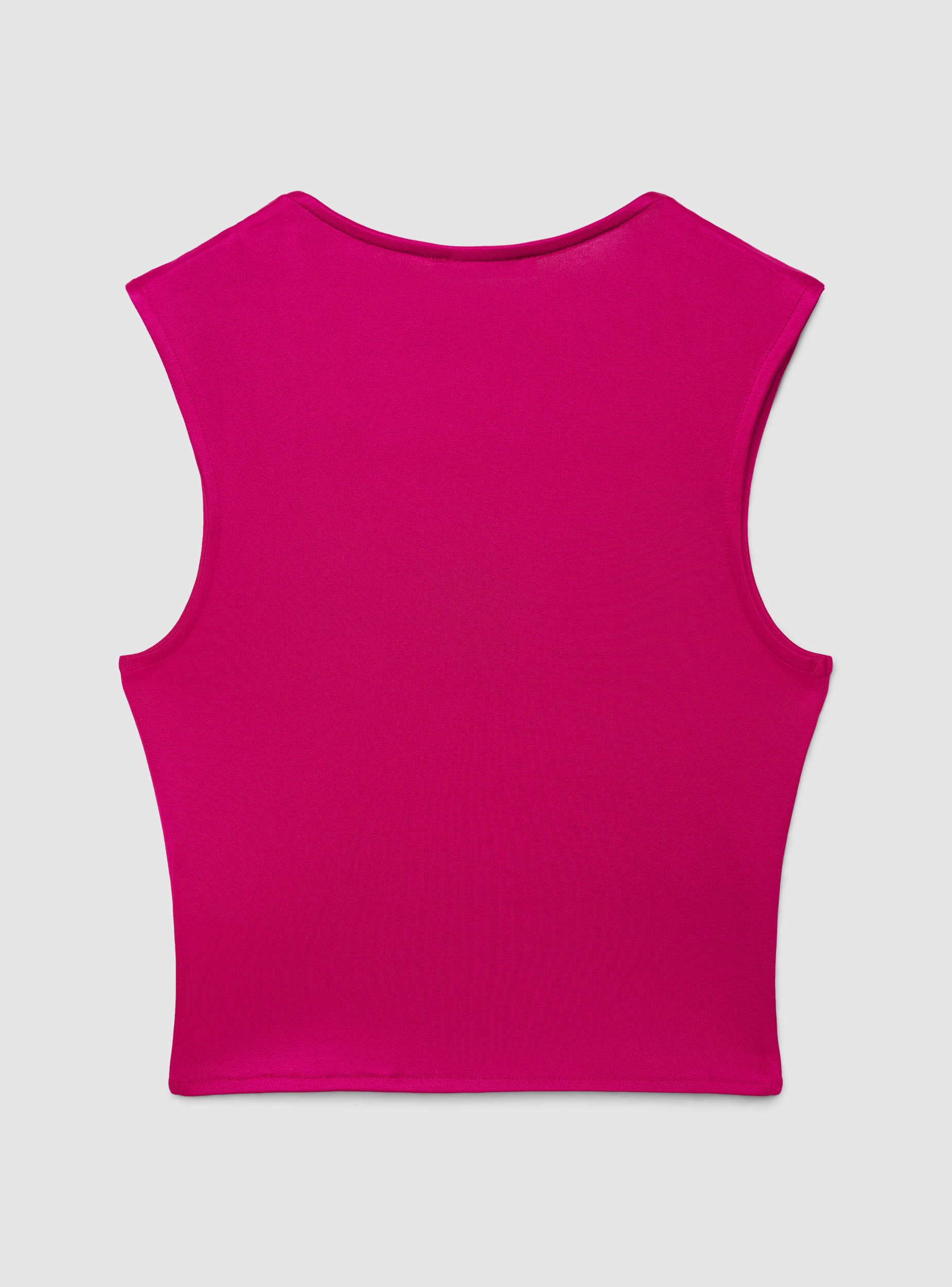 Top crop con scollo squadrato tinta unita - Image 7