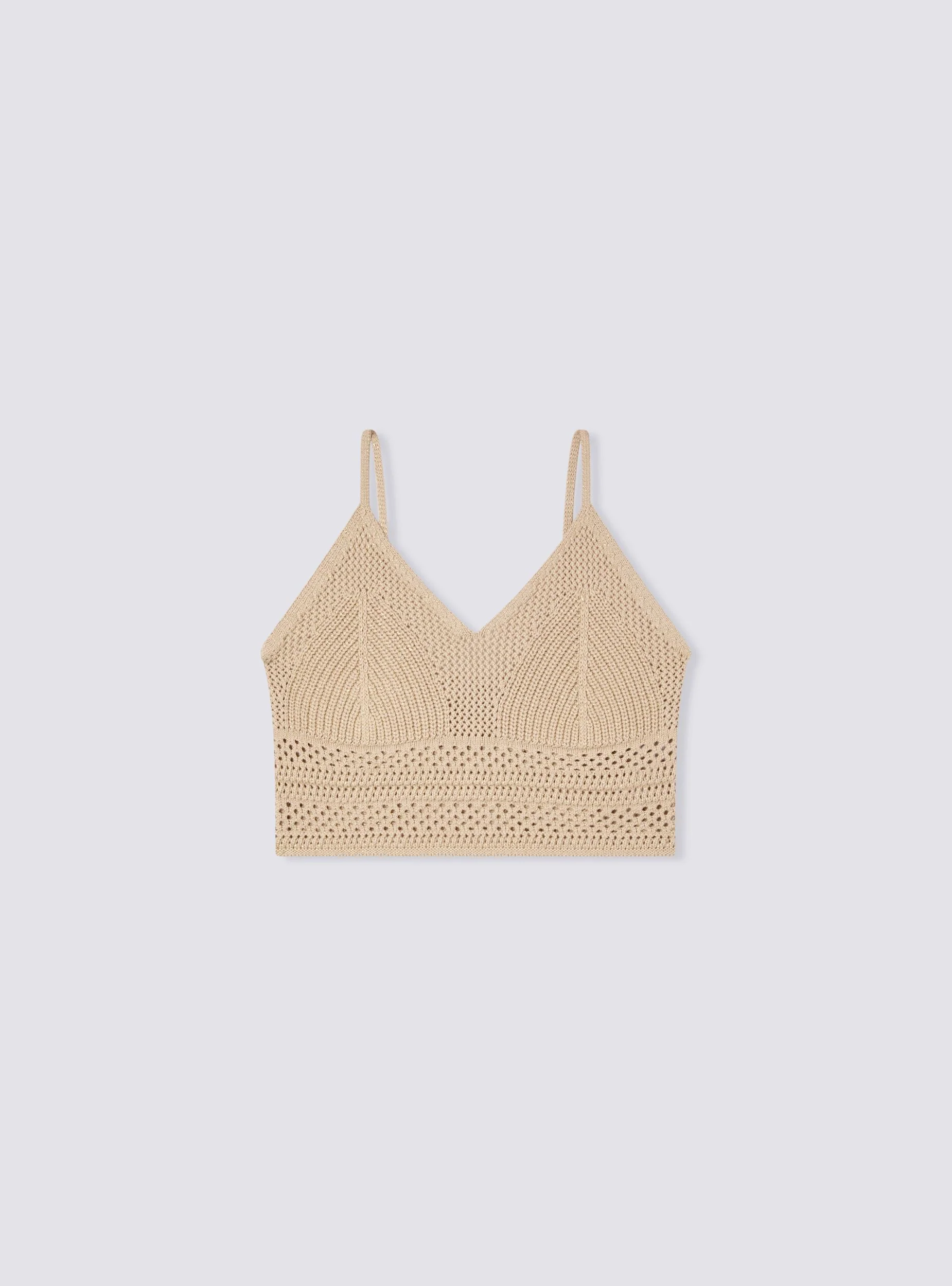 Top crop crochet effetto luccicante - Image 7