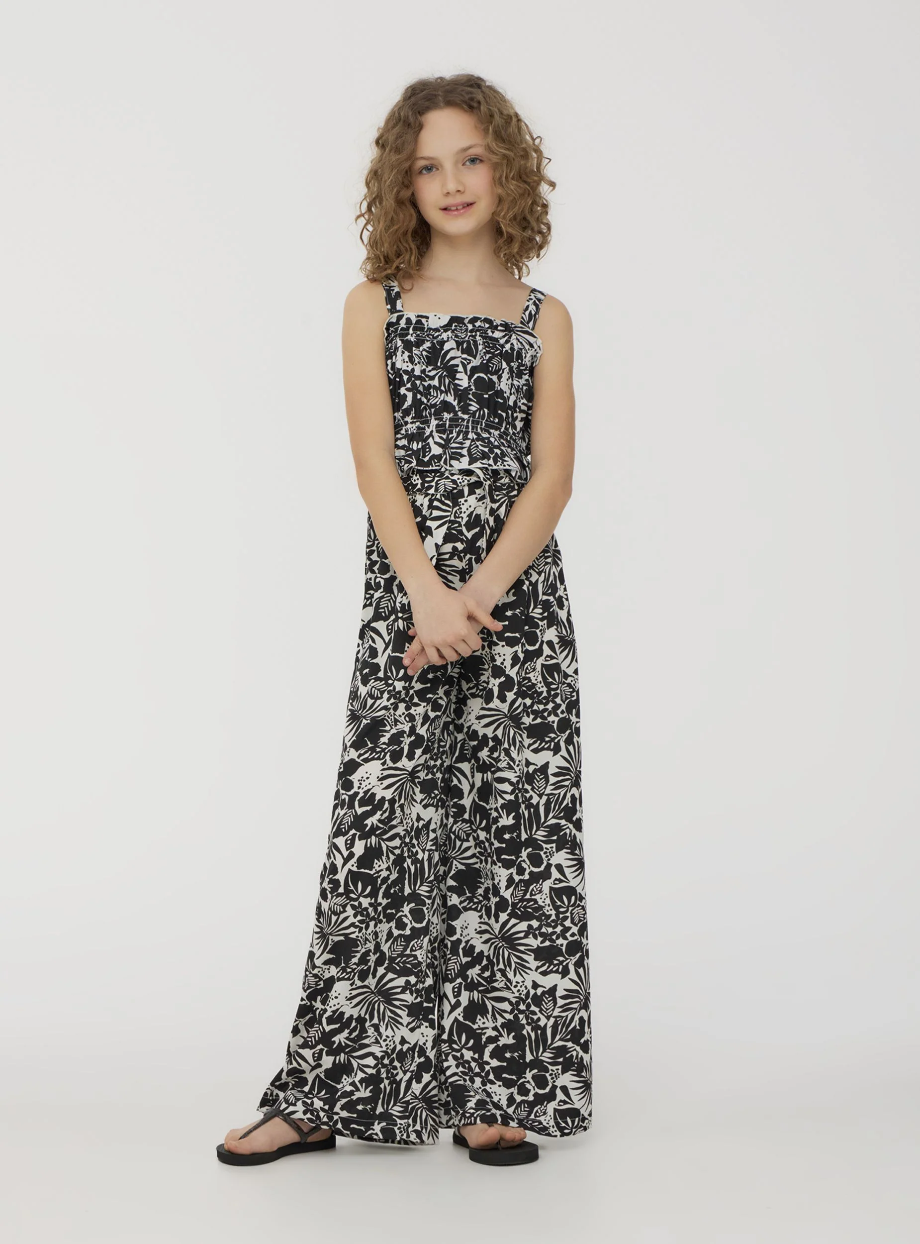 Top crop floreale