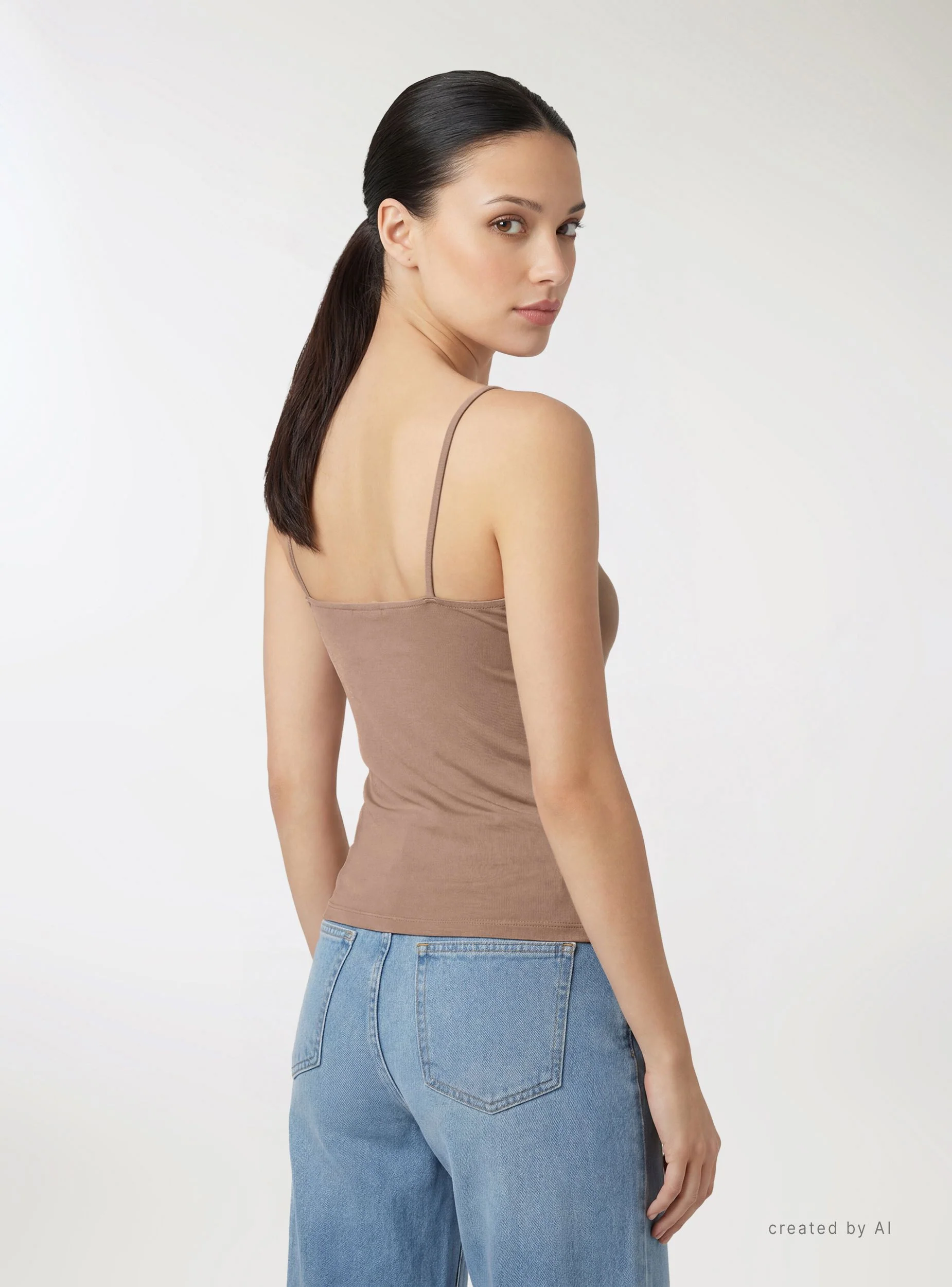 Top elasticizzato con spalline sottili - Image 4
