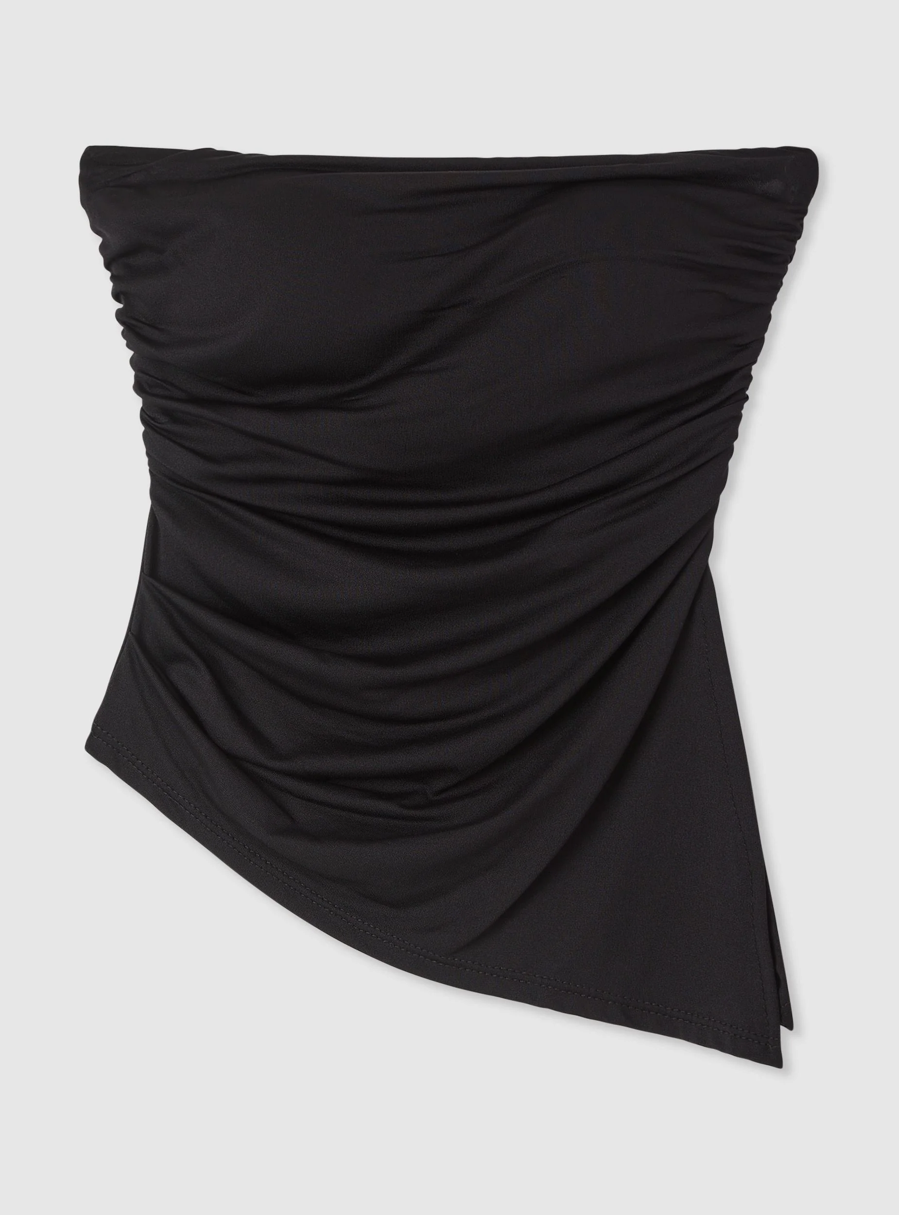 Top fascia con coppe asimmetriche e drappeggio - Image 5