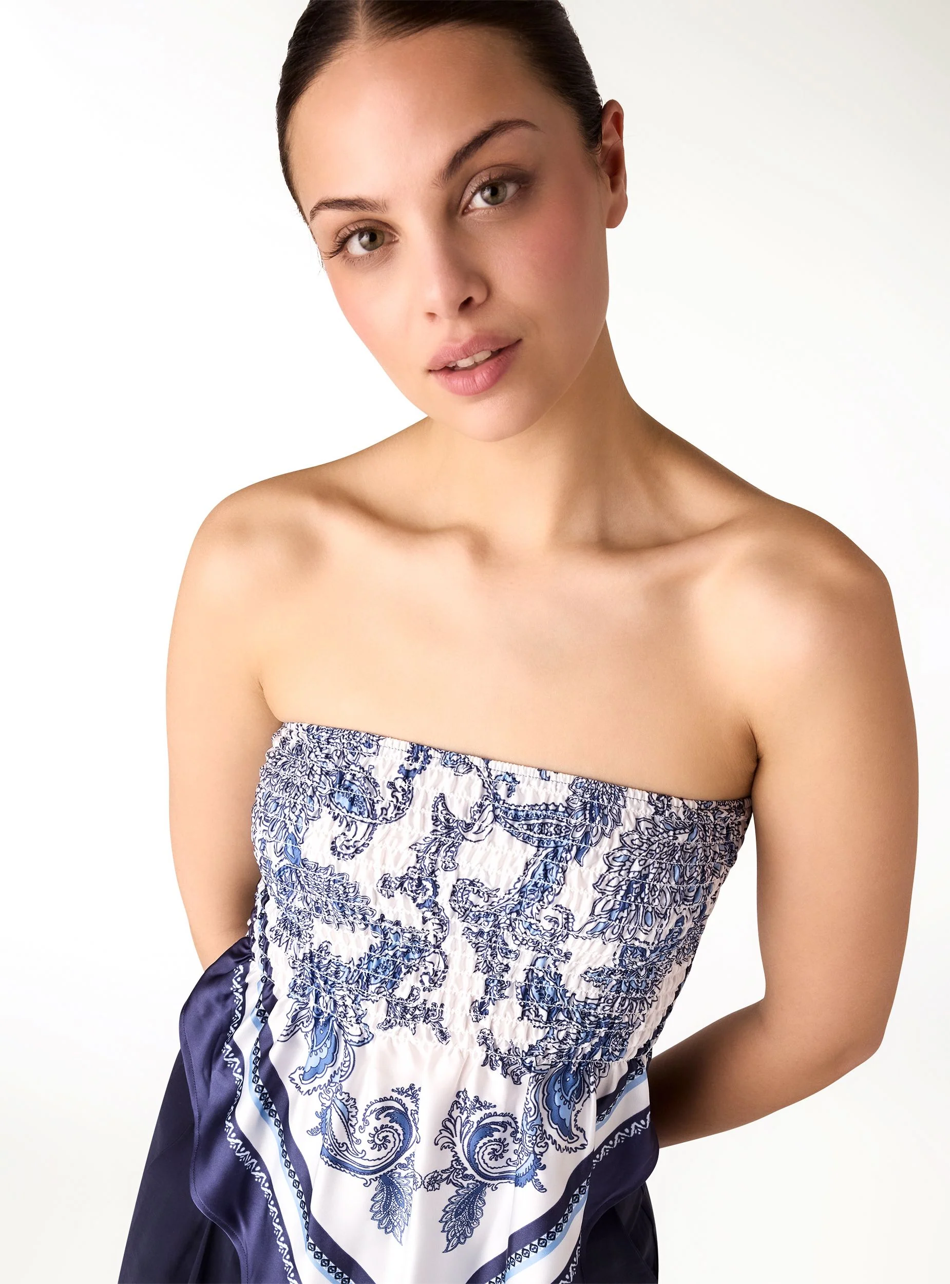 Top fascia foulard con fantasia cachemire - Image 8