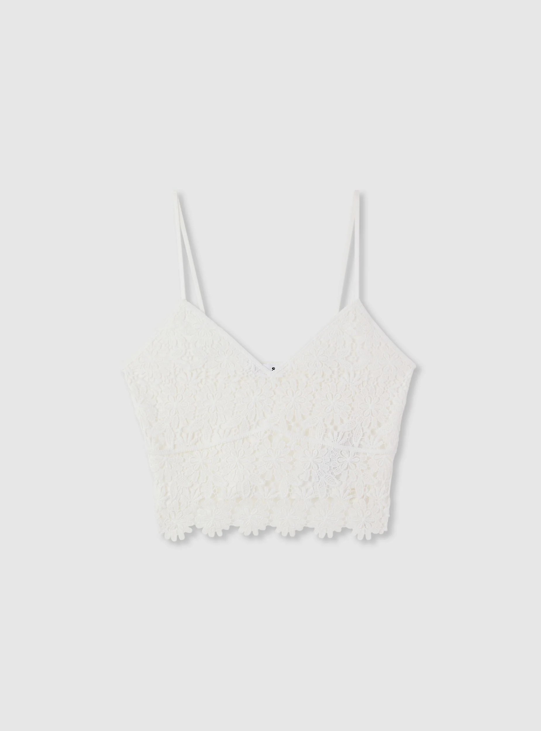 Top in macramè a tinta unita - Image 7