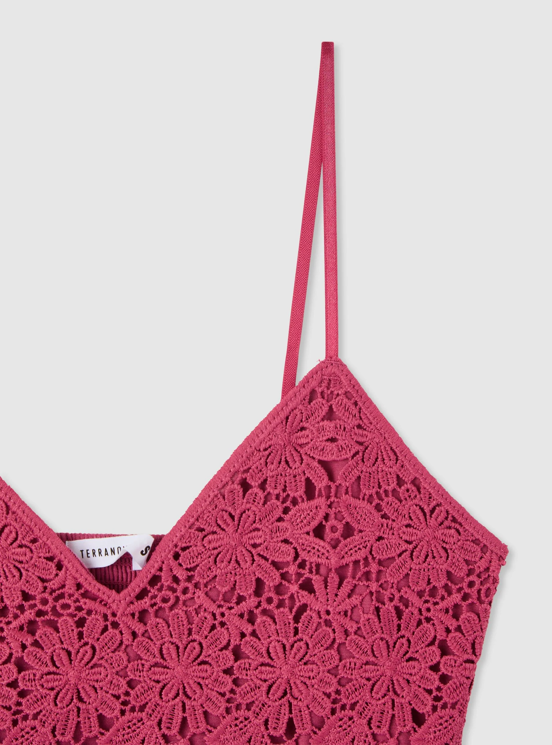 Top in macramè a tinta unita - Image 6