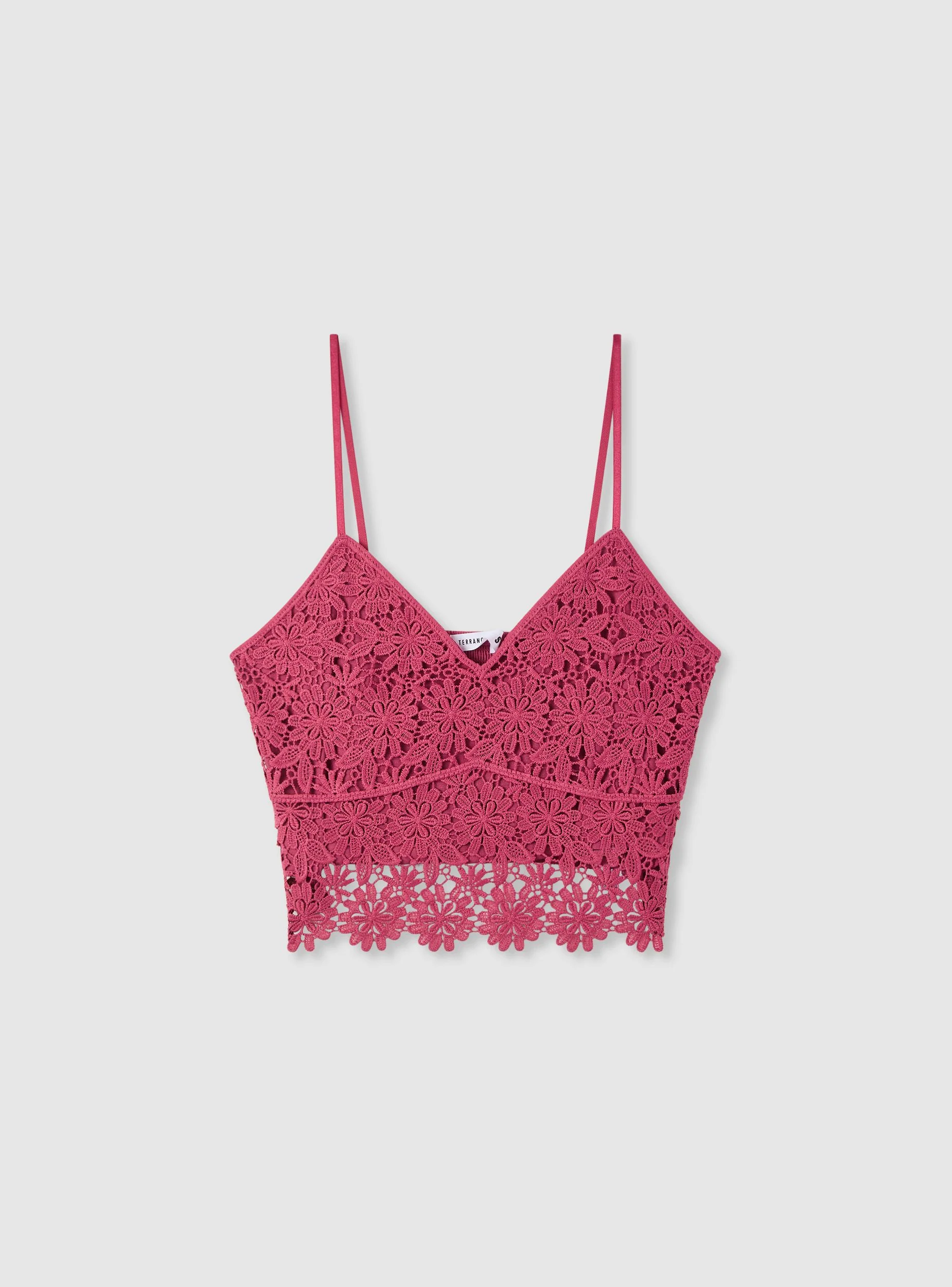 Top in macramè a tinta unita - Image 7
