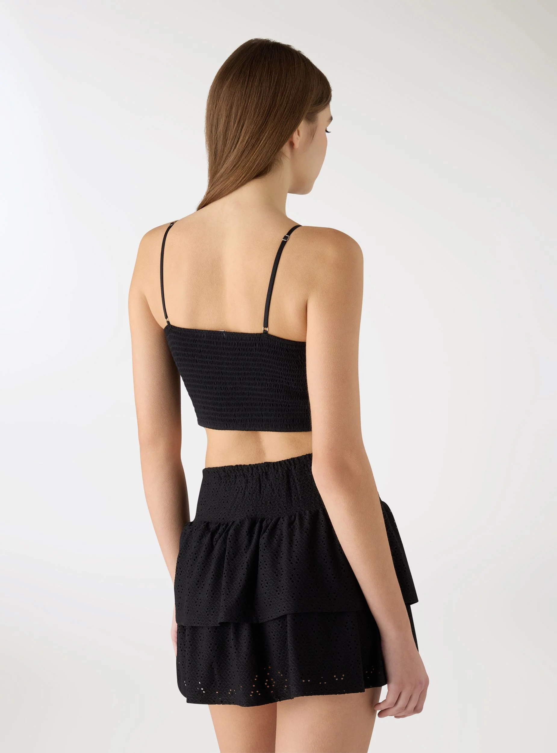 Top in macramè a tinta unita - Image 3