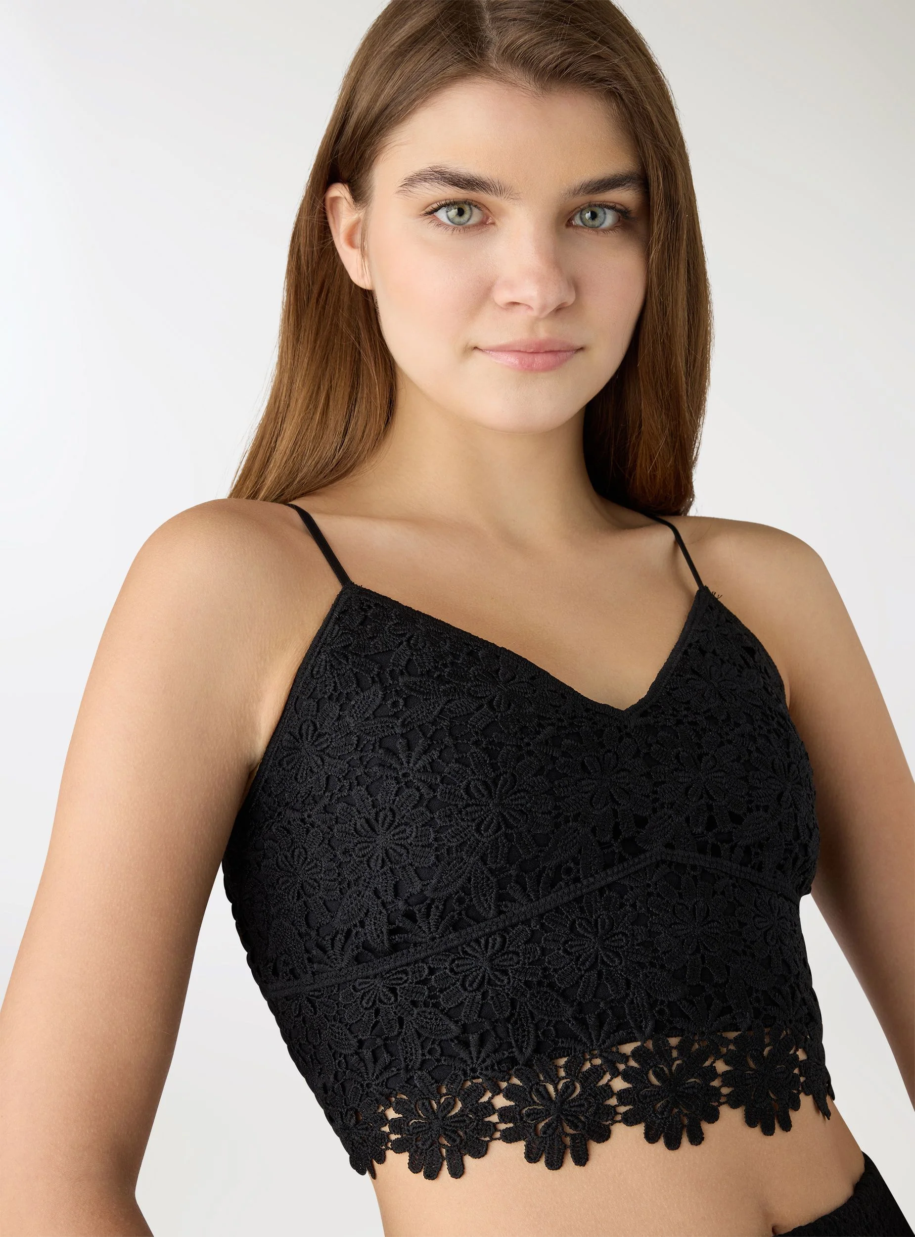 Top in macramè a tinta unita - Image 4