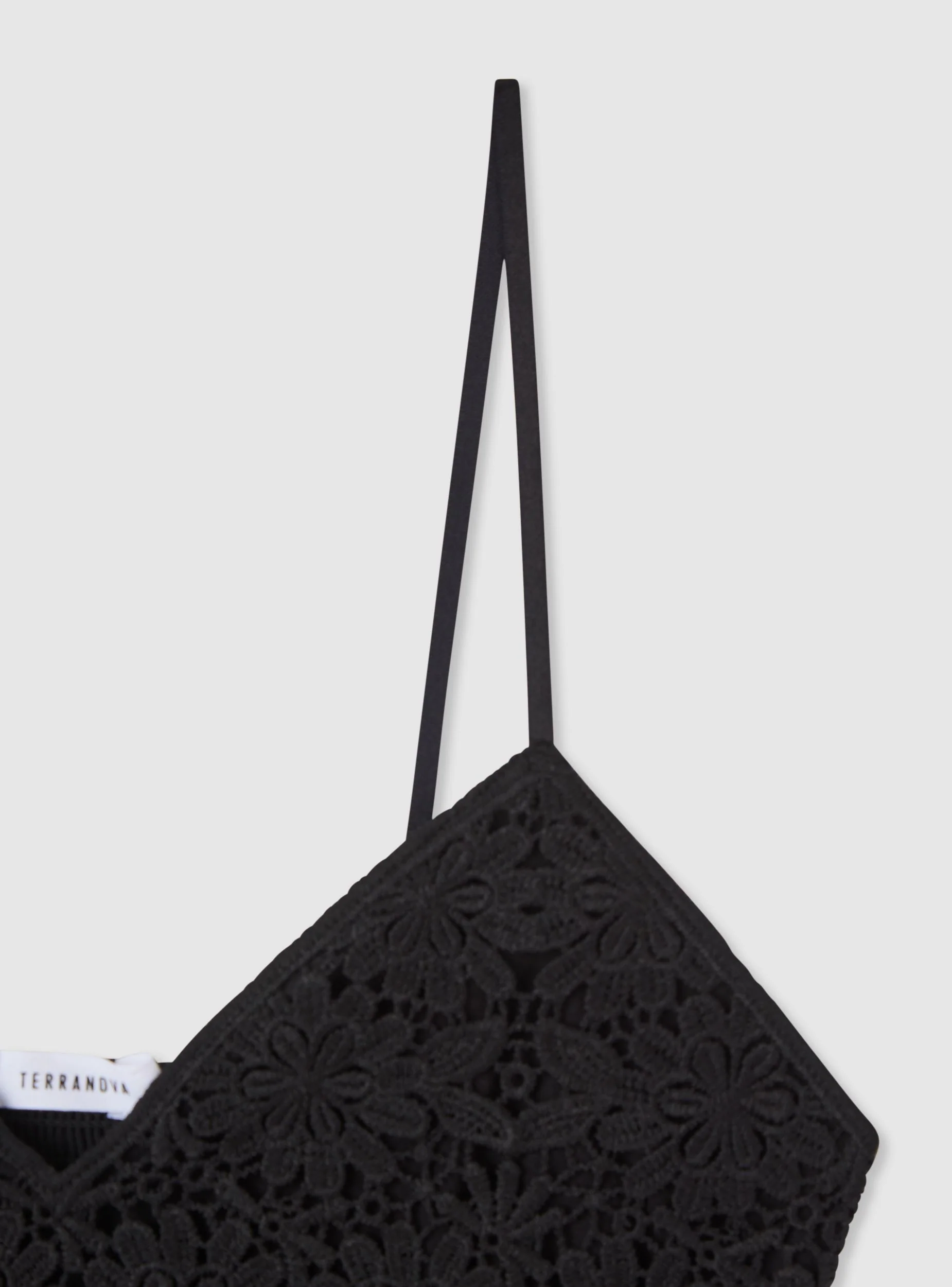 Top in macramè a tinta unita - Image 6
