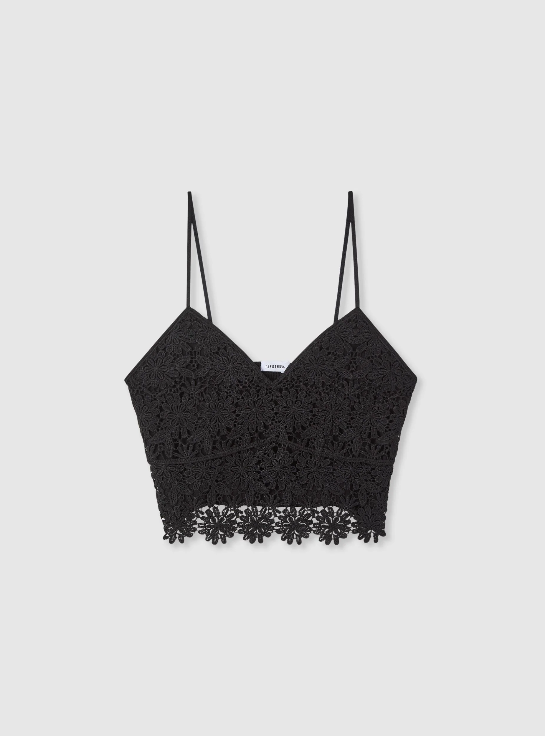 Top in macramè a tinta unita - Image 7