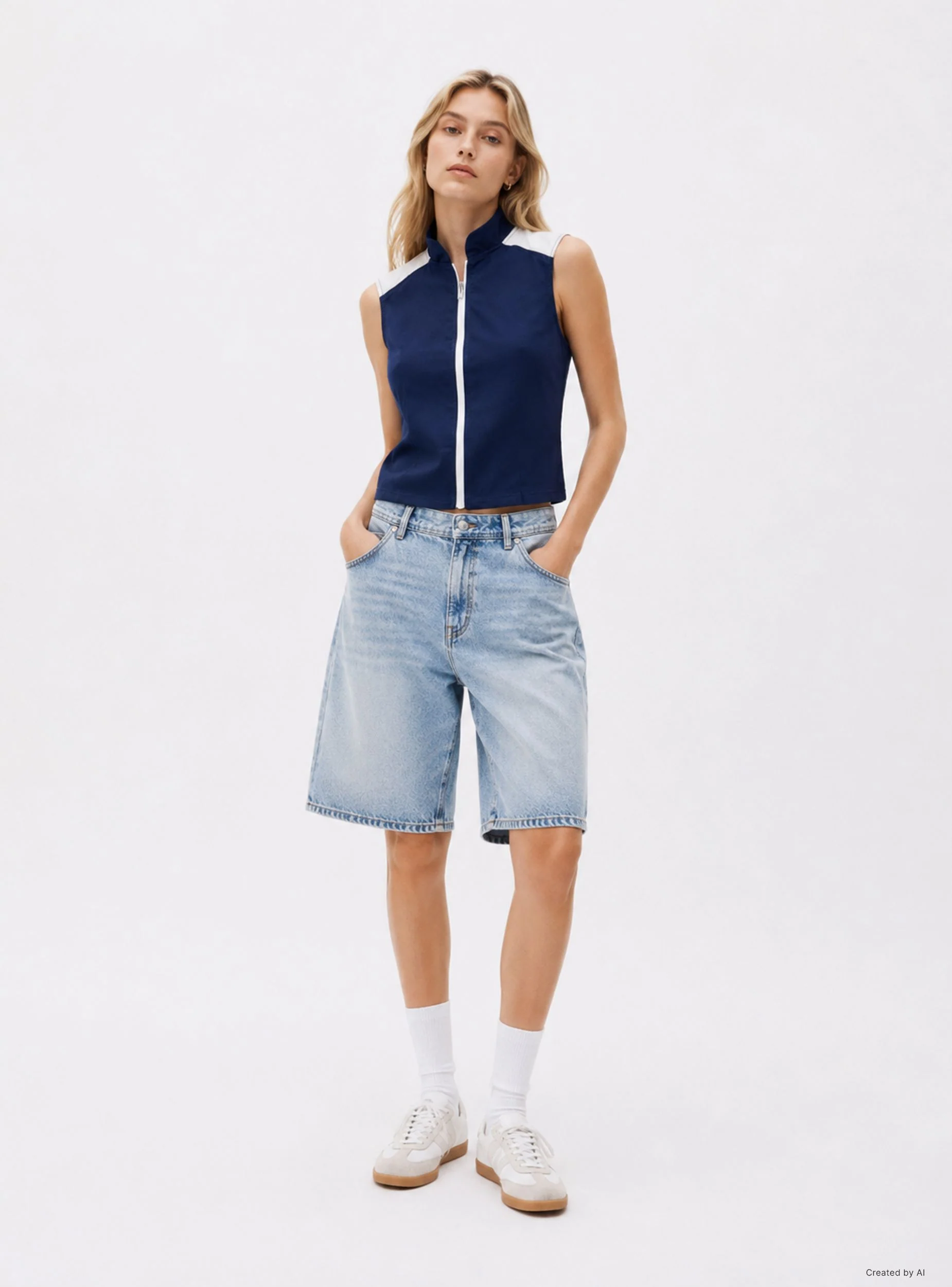 Top smanicato con zip TRNPOPLAB - Image 8
