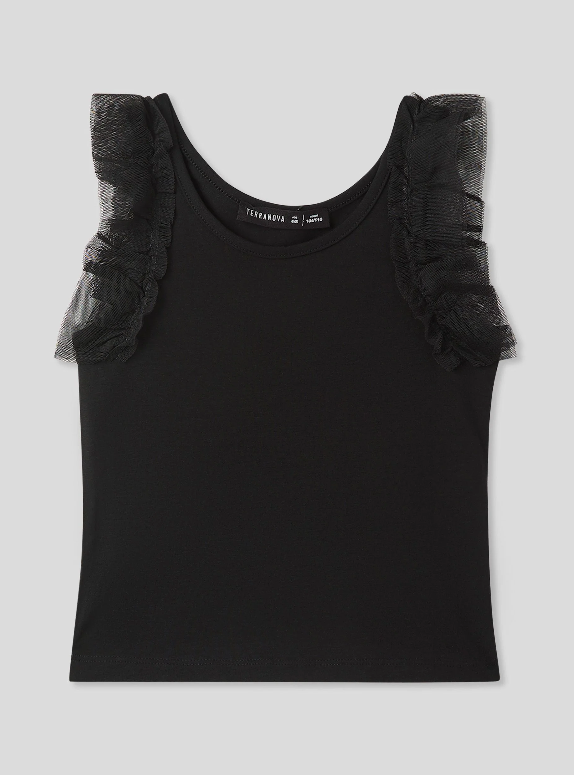 Top spalle larghe in tulle - Image 5
