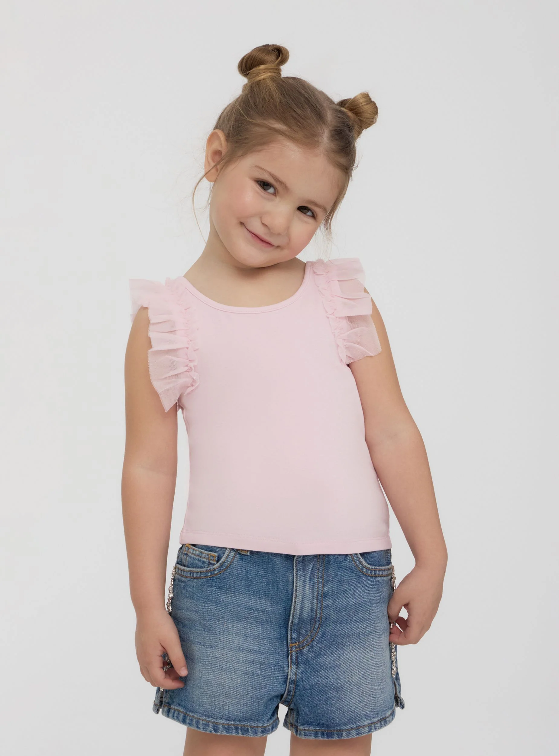 Top spalle larghe in tulle - Image 2