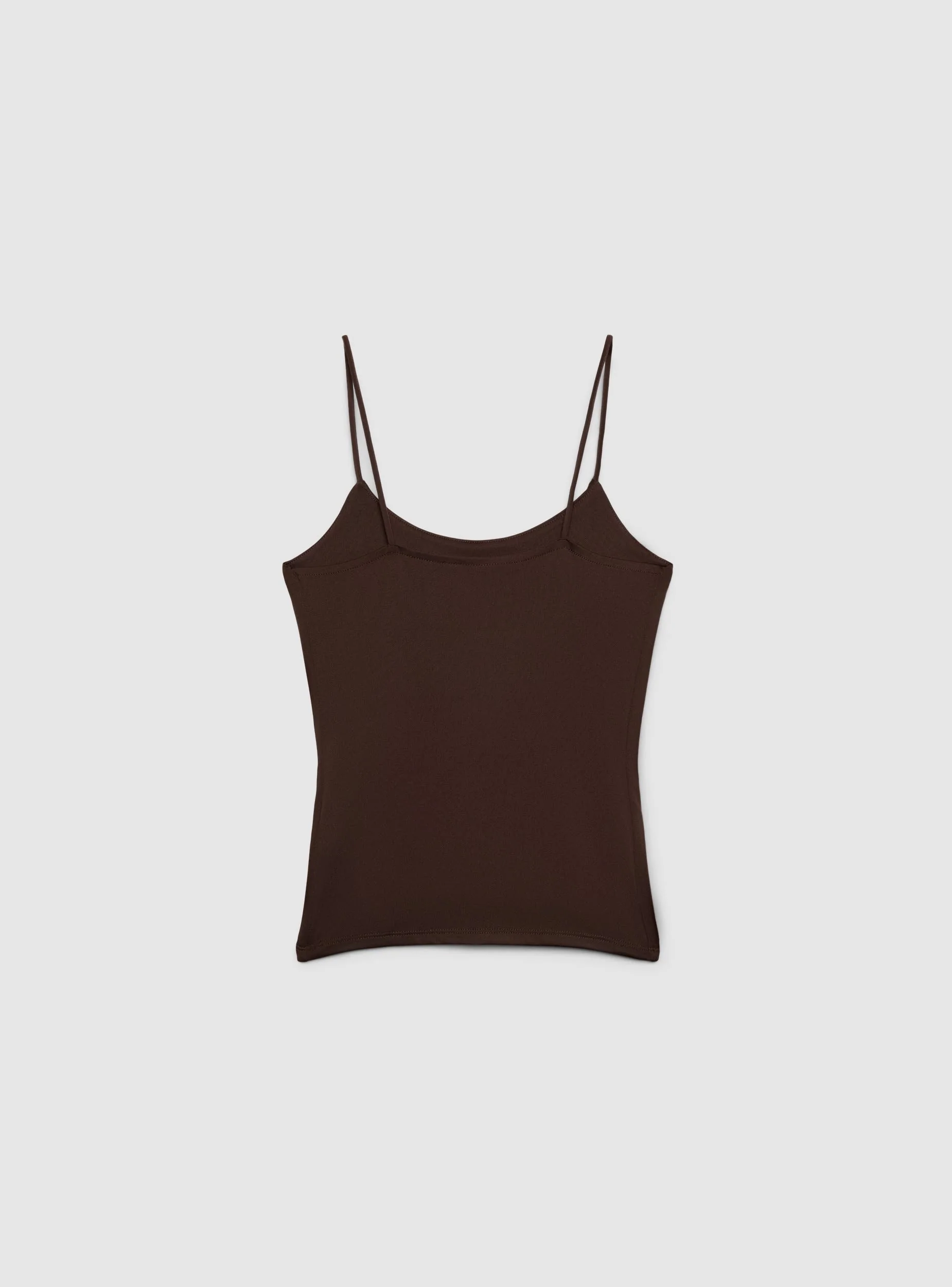 Top sportivo con spalline sottili a tinta unita - Image 5