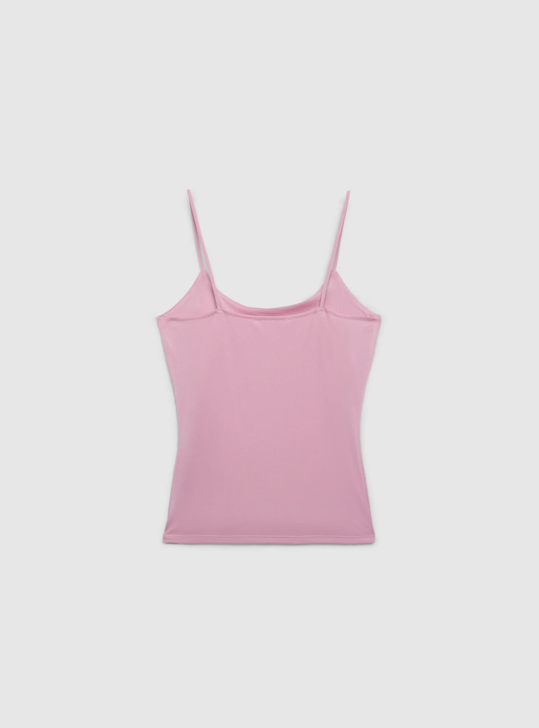 Top sportivo con spalline sottili a tinta unita - Image 6