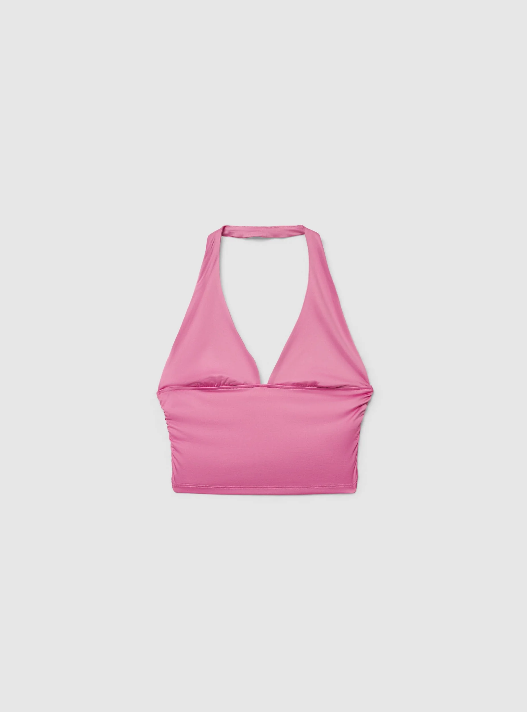 Top sportivo halterneck a tinta unita - Image 5