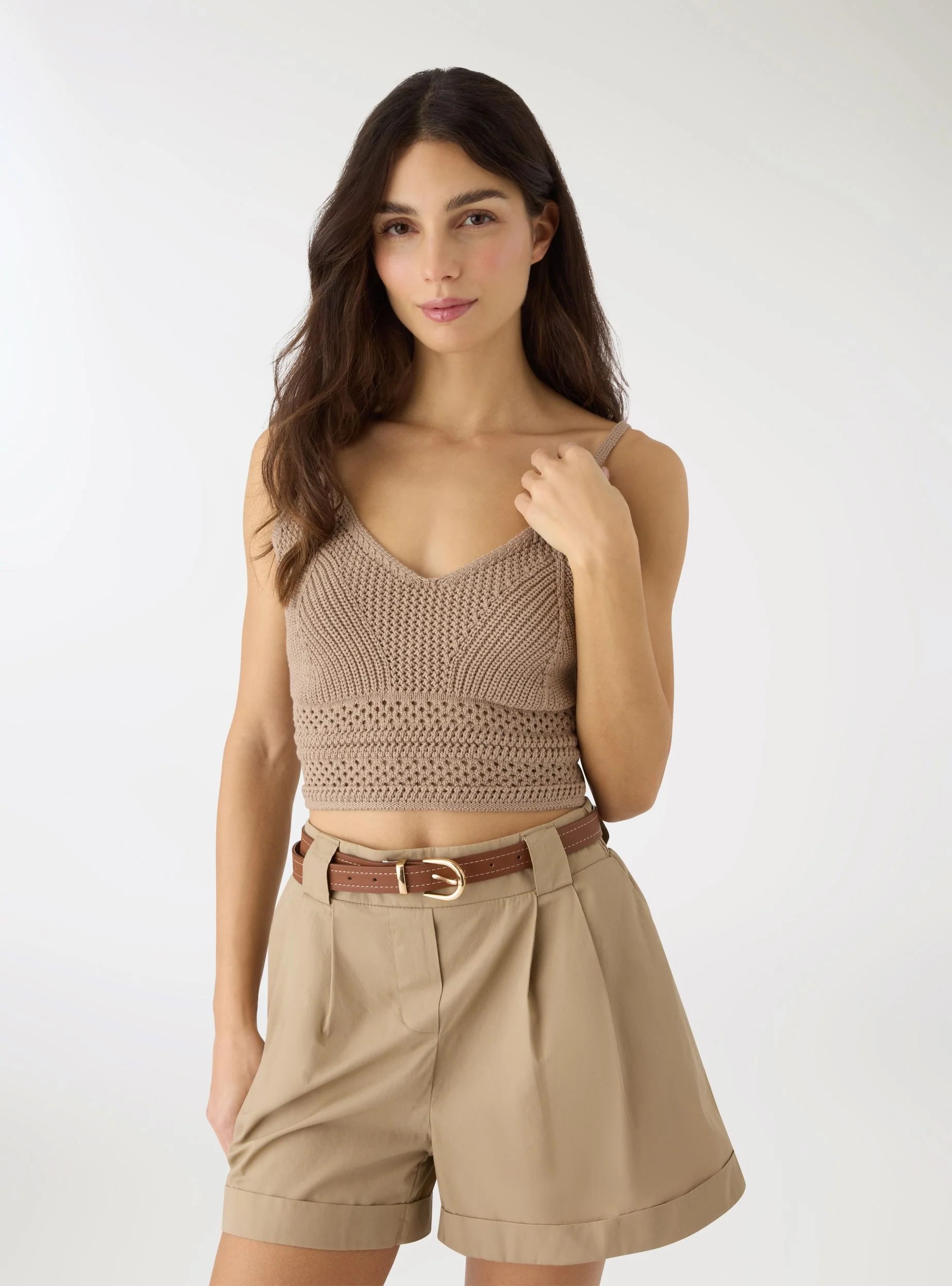 Top uncinetto con spalline sottili - Image 2