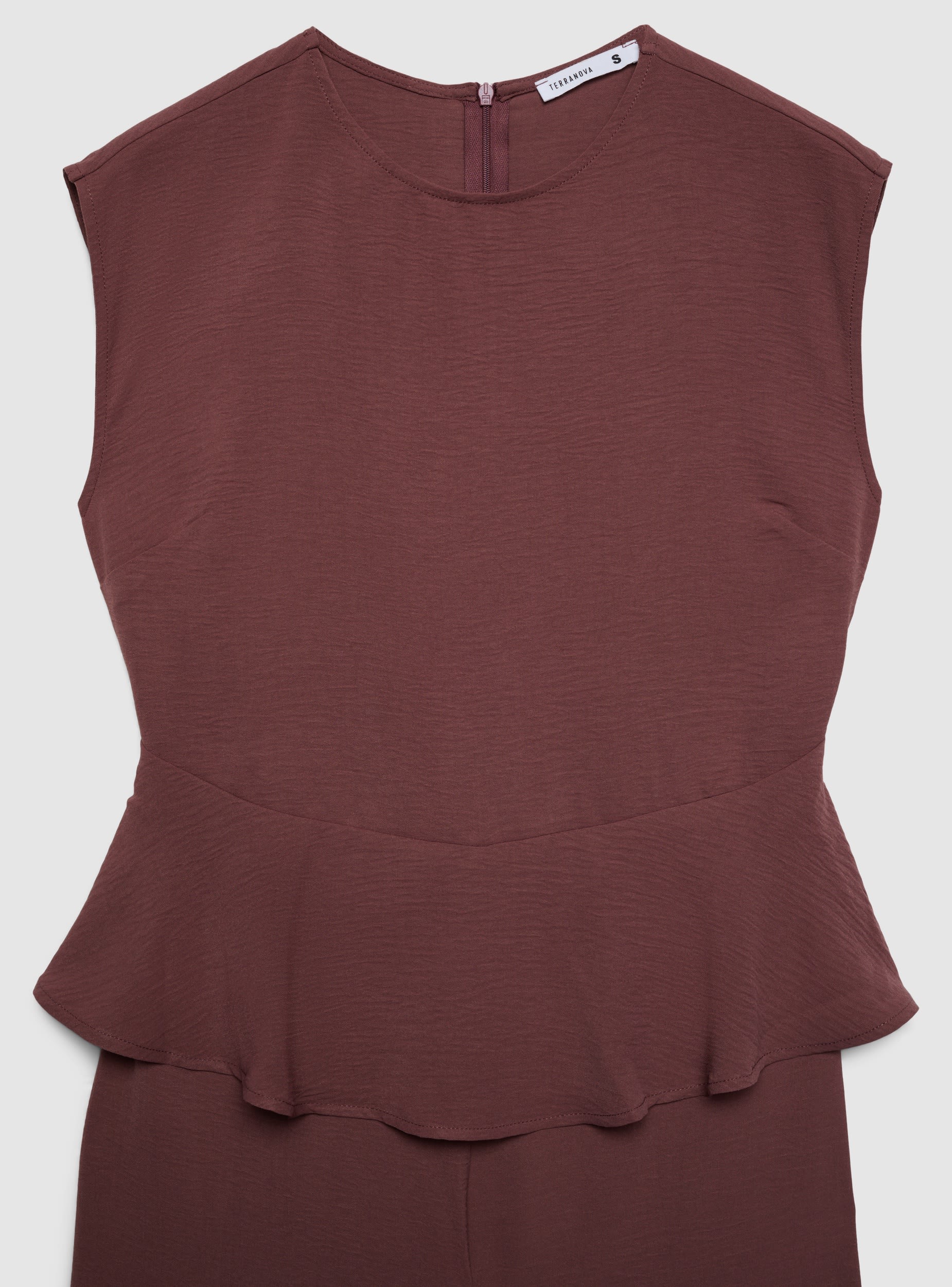 Tuta smanicata con peplum - Image 4