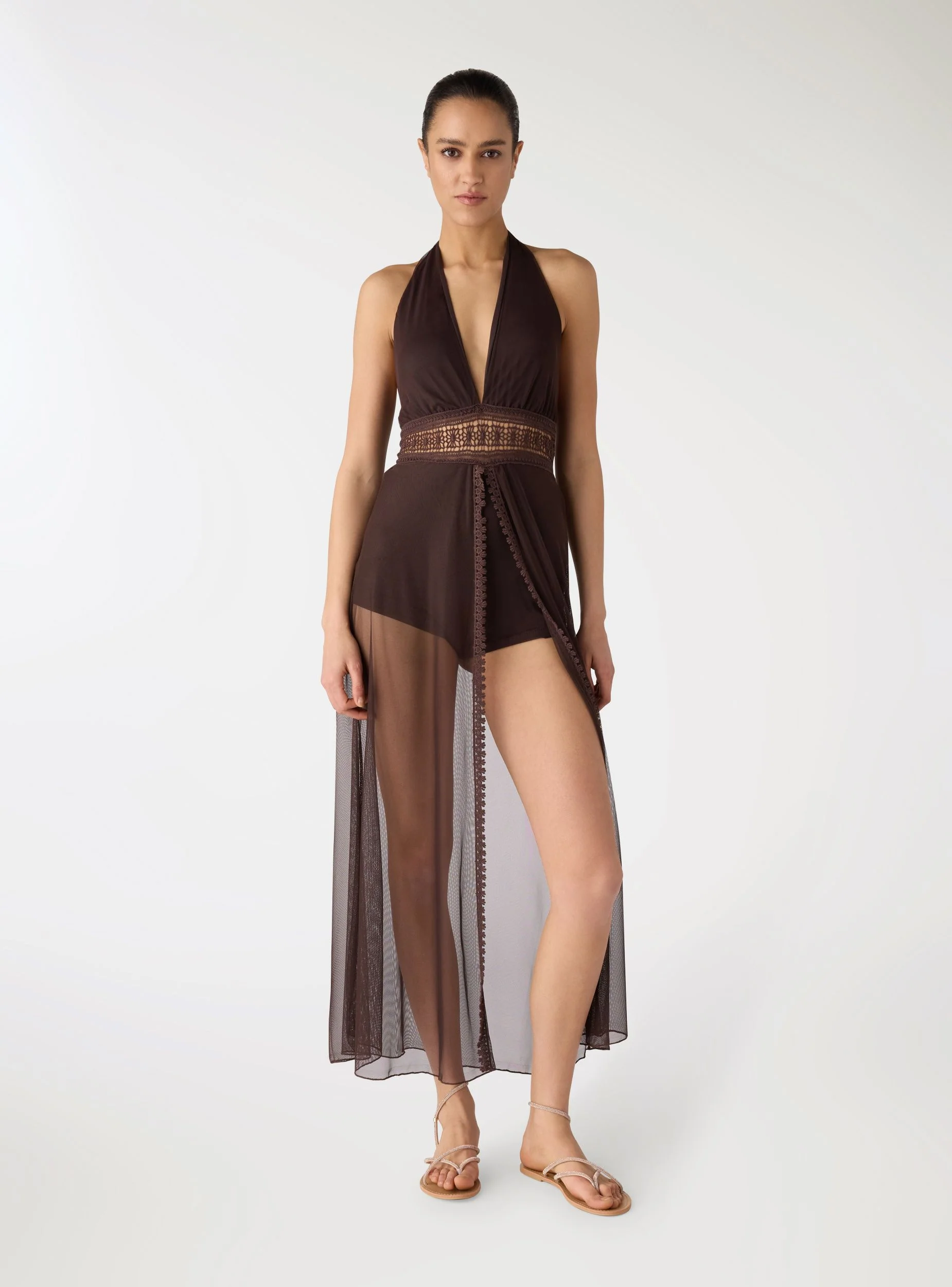 Tutina halterneck con gonna in tulle - Image 2