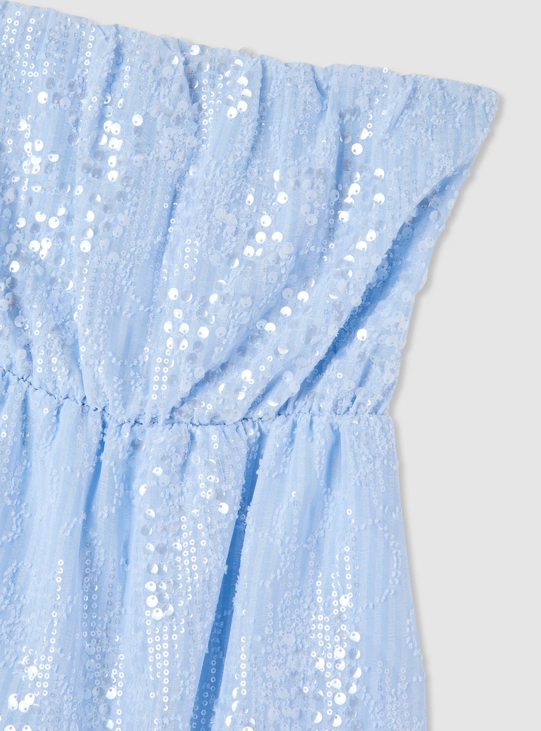 Vestito a fascia con gonna a palloncino e paillettes - Image 7