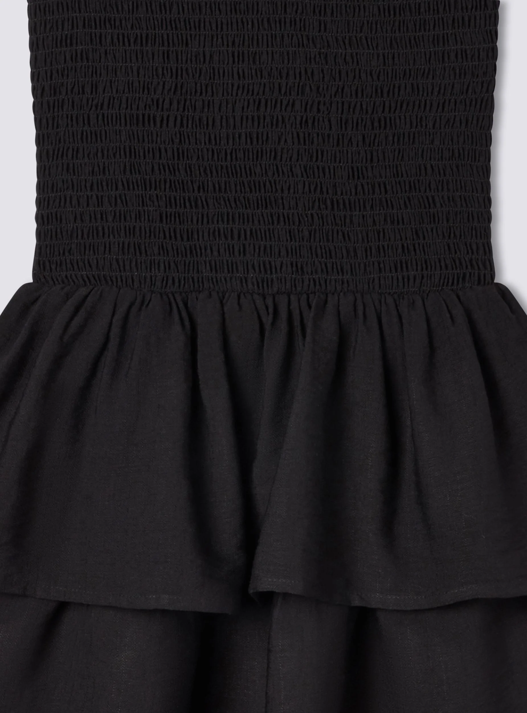 Vestito a fascia con punto smock e balze - Image 6