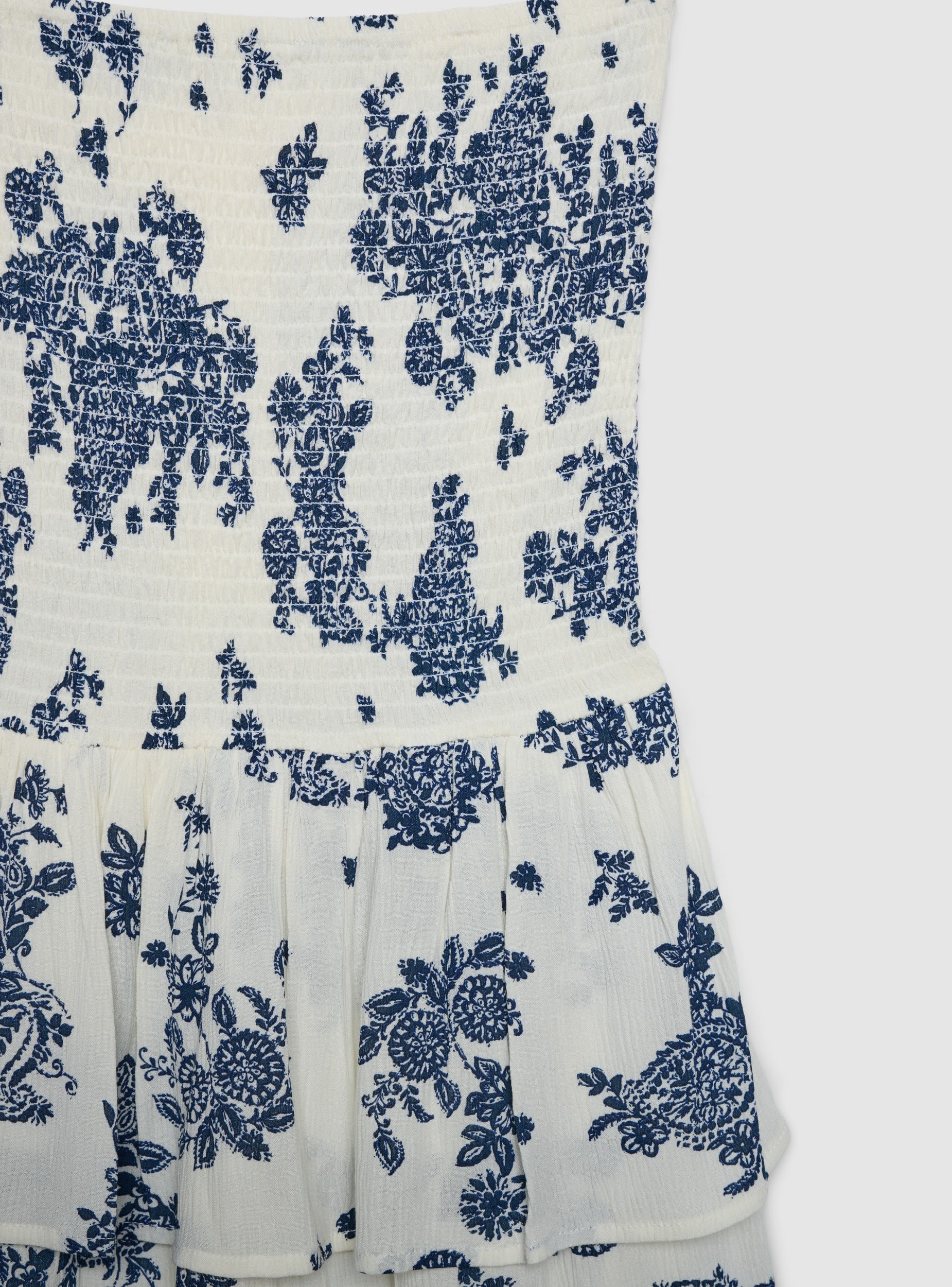 Vestito a fascia con stampa floreale e balze - Image 6