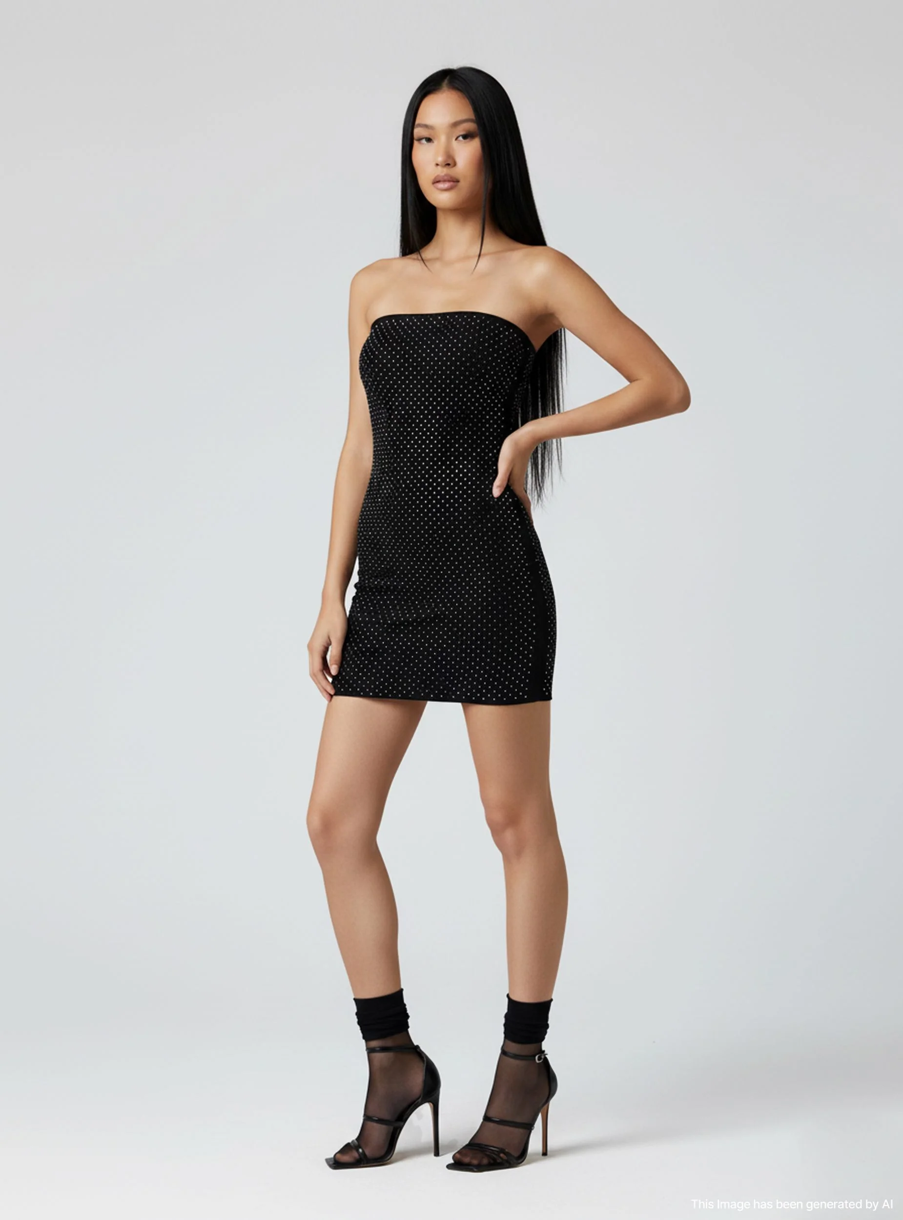 Vestito a fascia con strass - Image 3