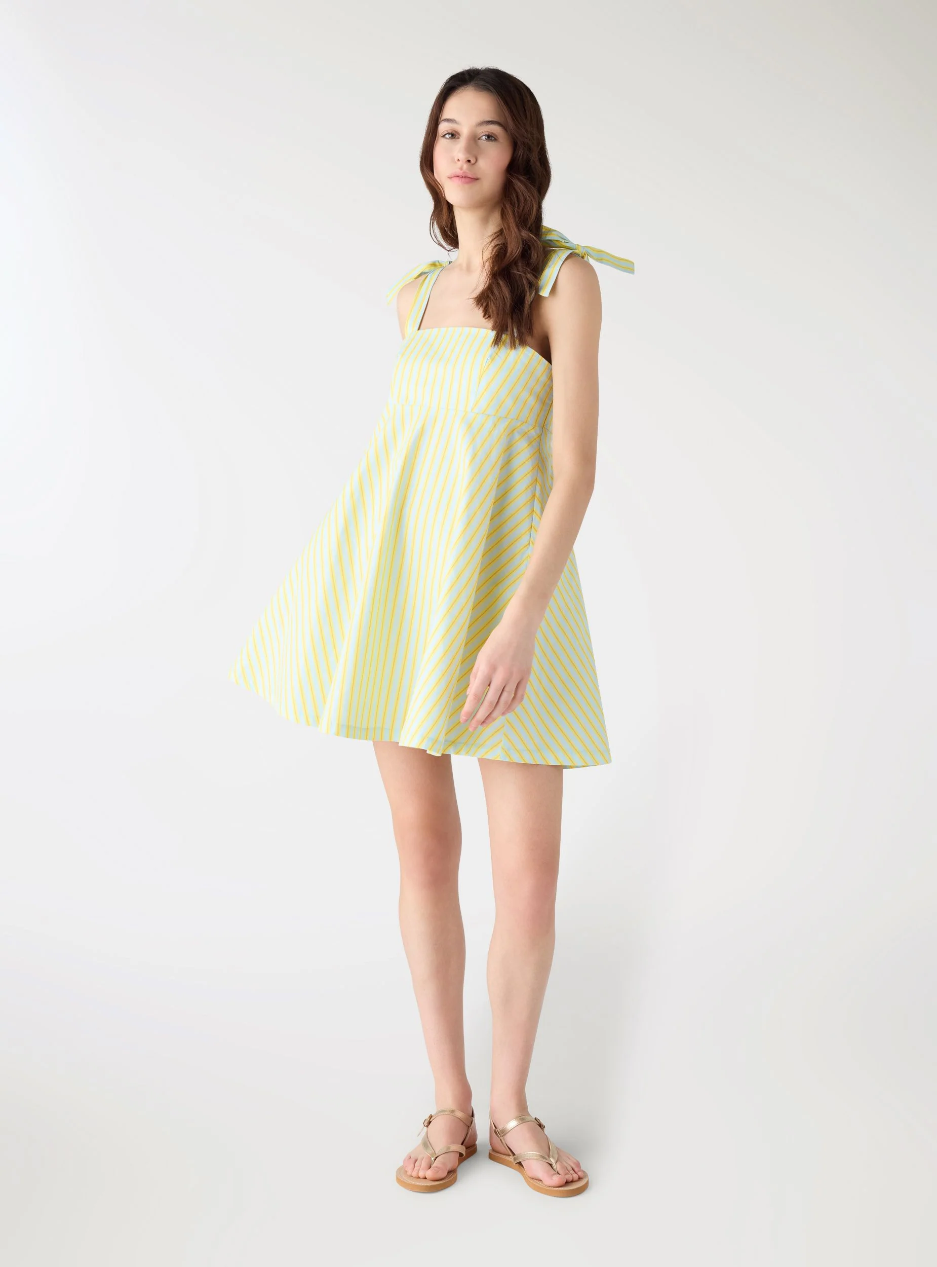 Vestito a righe con spalline annodate TRNPOPLAB - Image 2