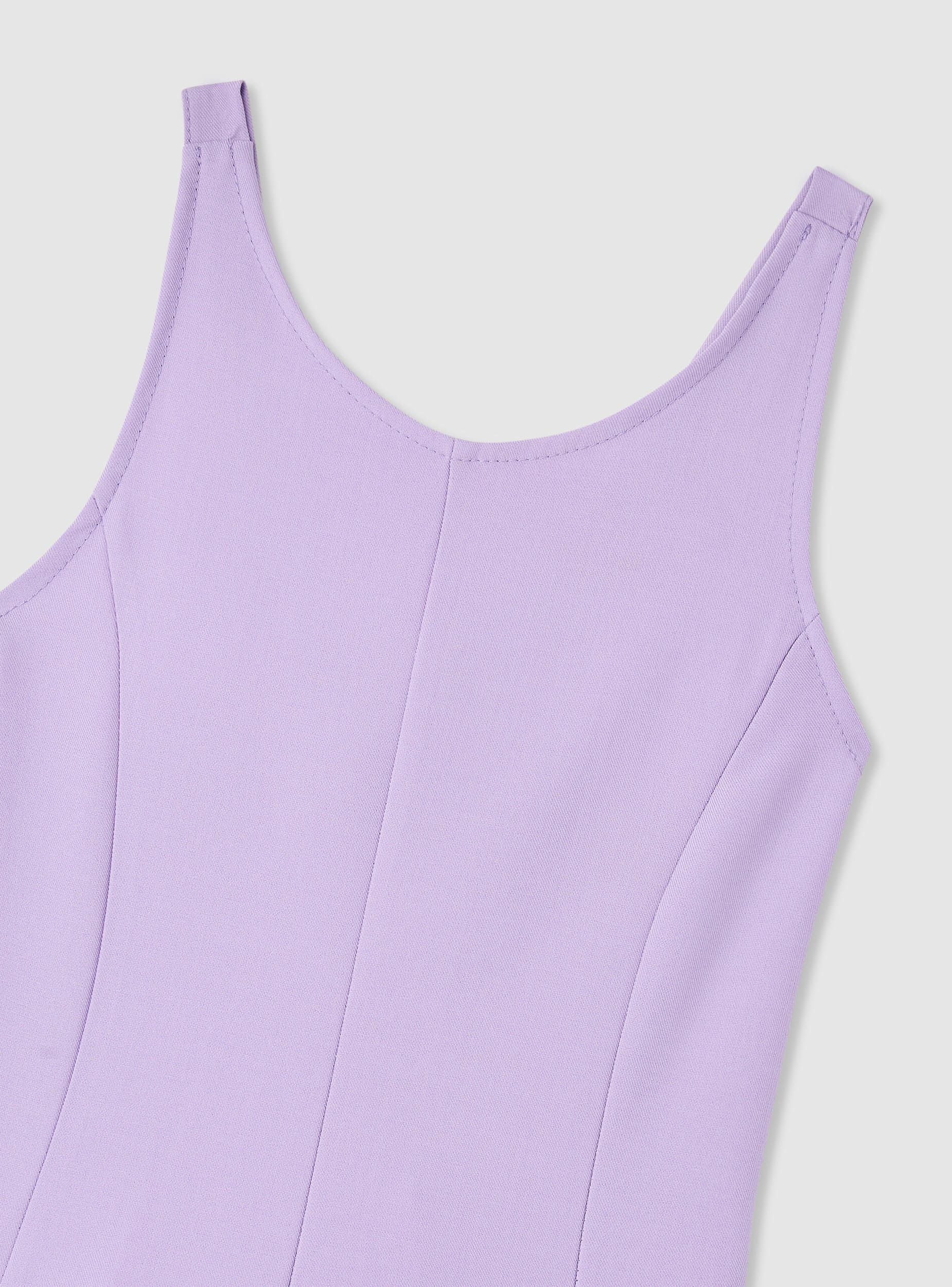 Vestito a tinta unita con gonna svasata - Image 7