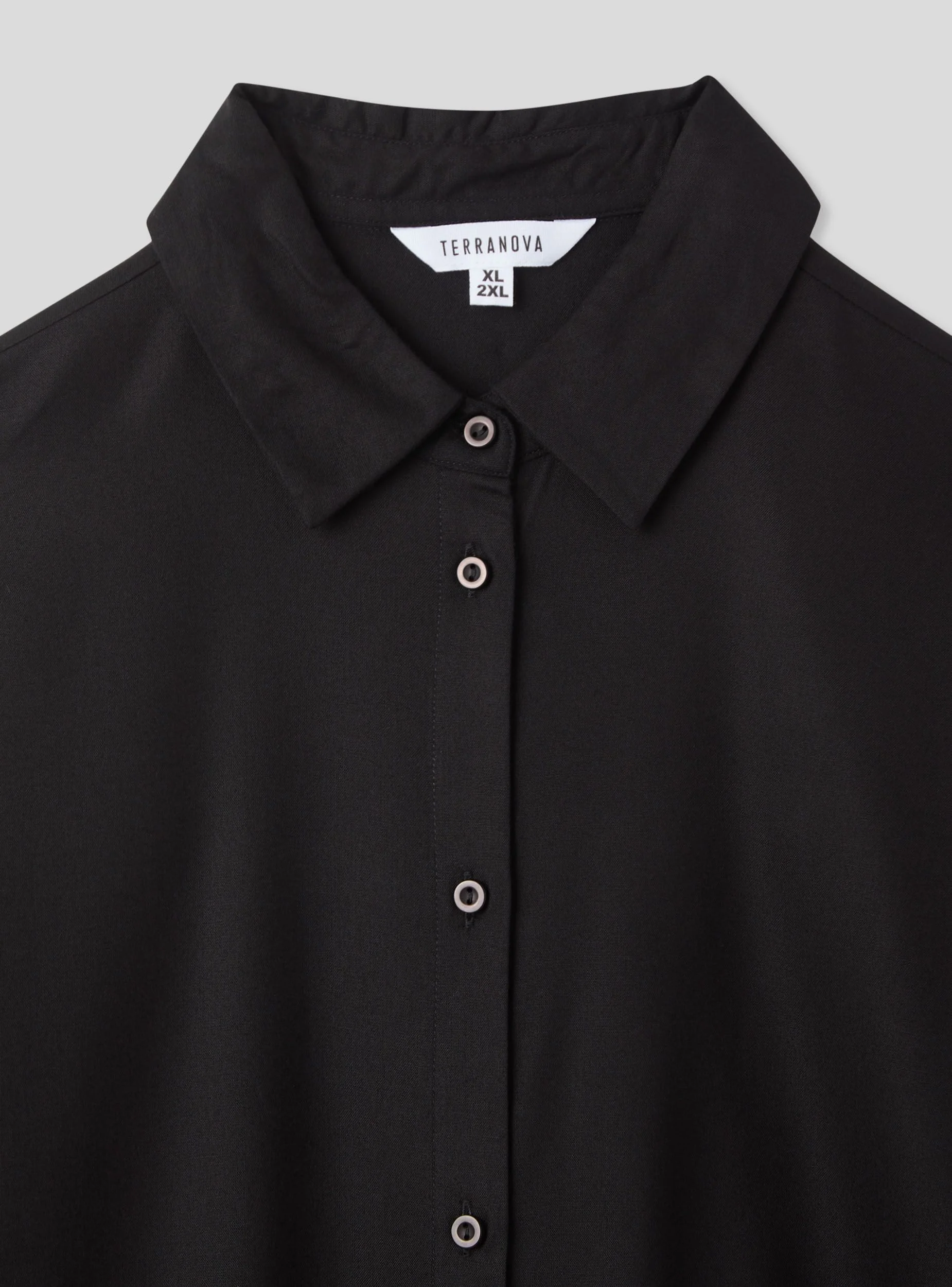 Vestito camicia maxi tinta unita - Image 6