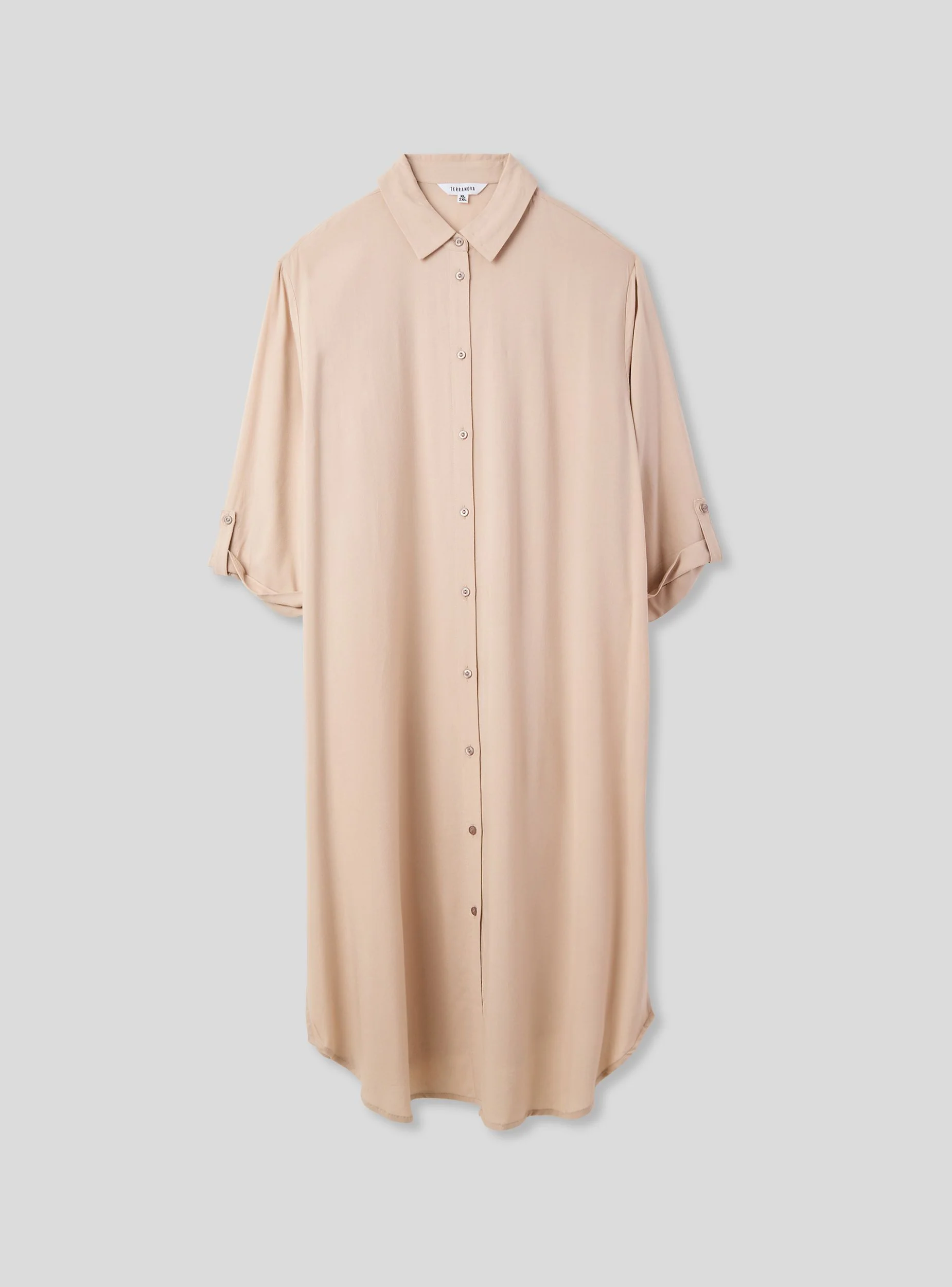 Vestito camicia maxi tinta unita - Image 5