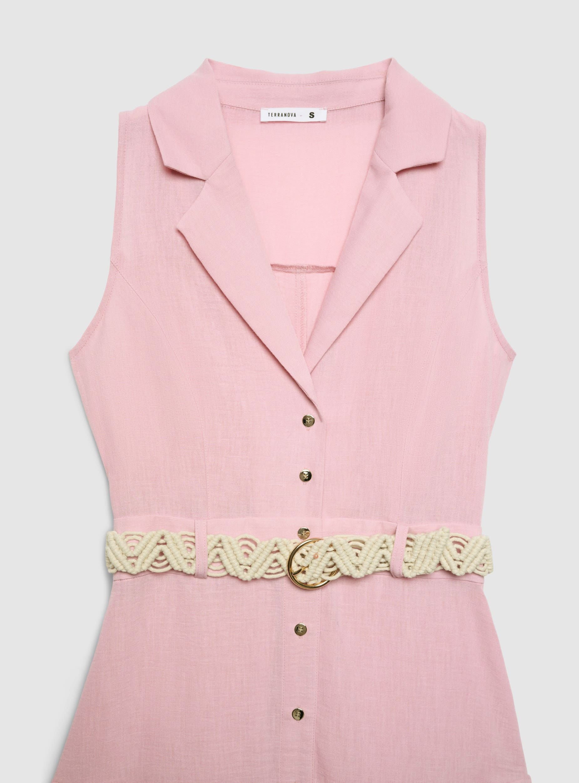 Vestito chemisier lungo con cintura - Image 6